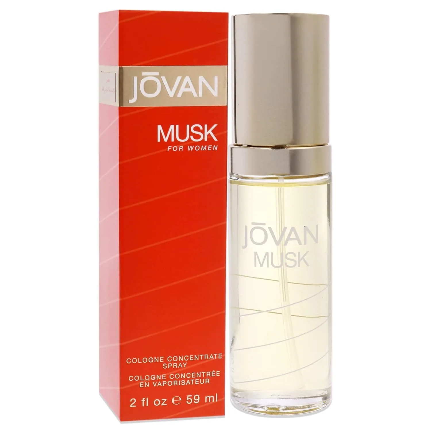 Jovan Musk for Women Eau de Cologne Spray 3.25 fl oz (Pack of 1), Sexy Perfume for Women, Notes of Jasmine, Amber, and Neroli, Women's Fragrance, Long Lasting, Everyday Fragrance, Travel Size