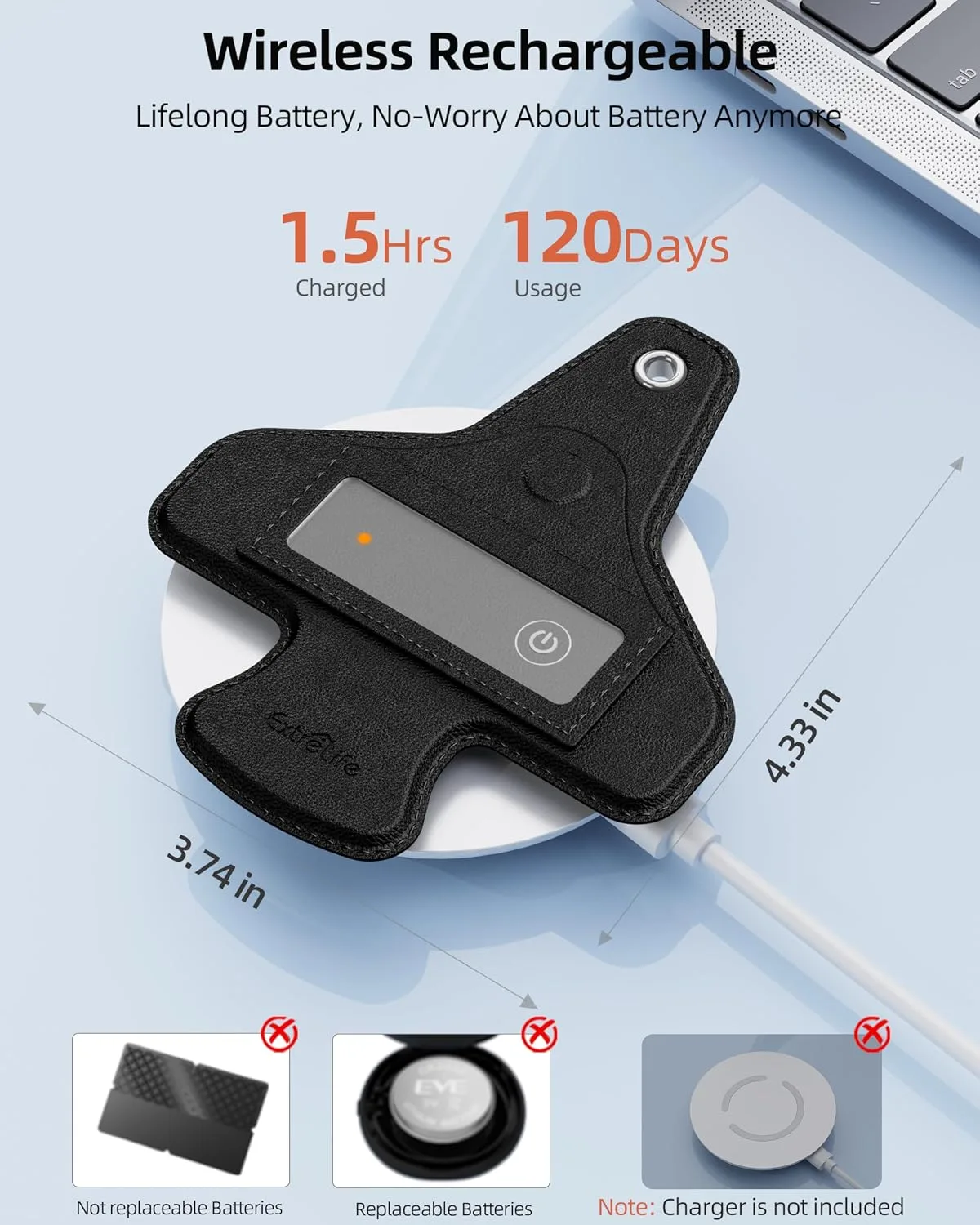 Luggage Tags for Suitcases, Works with Apple Find My