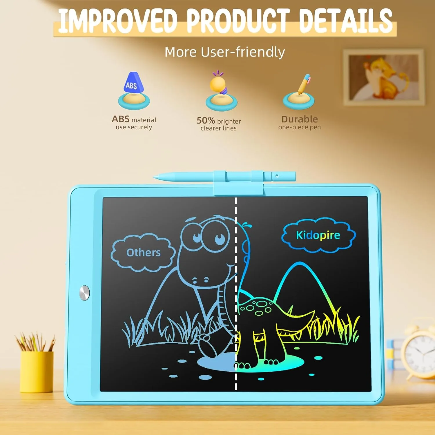 Kidopire LCD Writing Tablet, 2Pack Drawing Pad for Kids, Kid Doodle Board