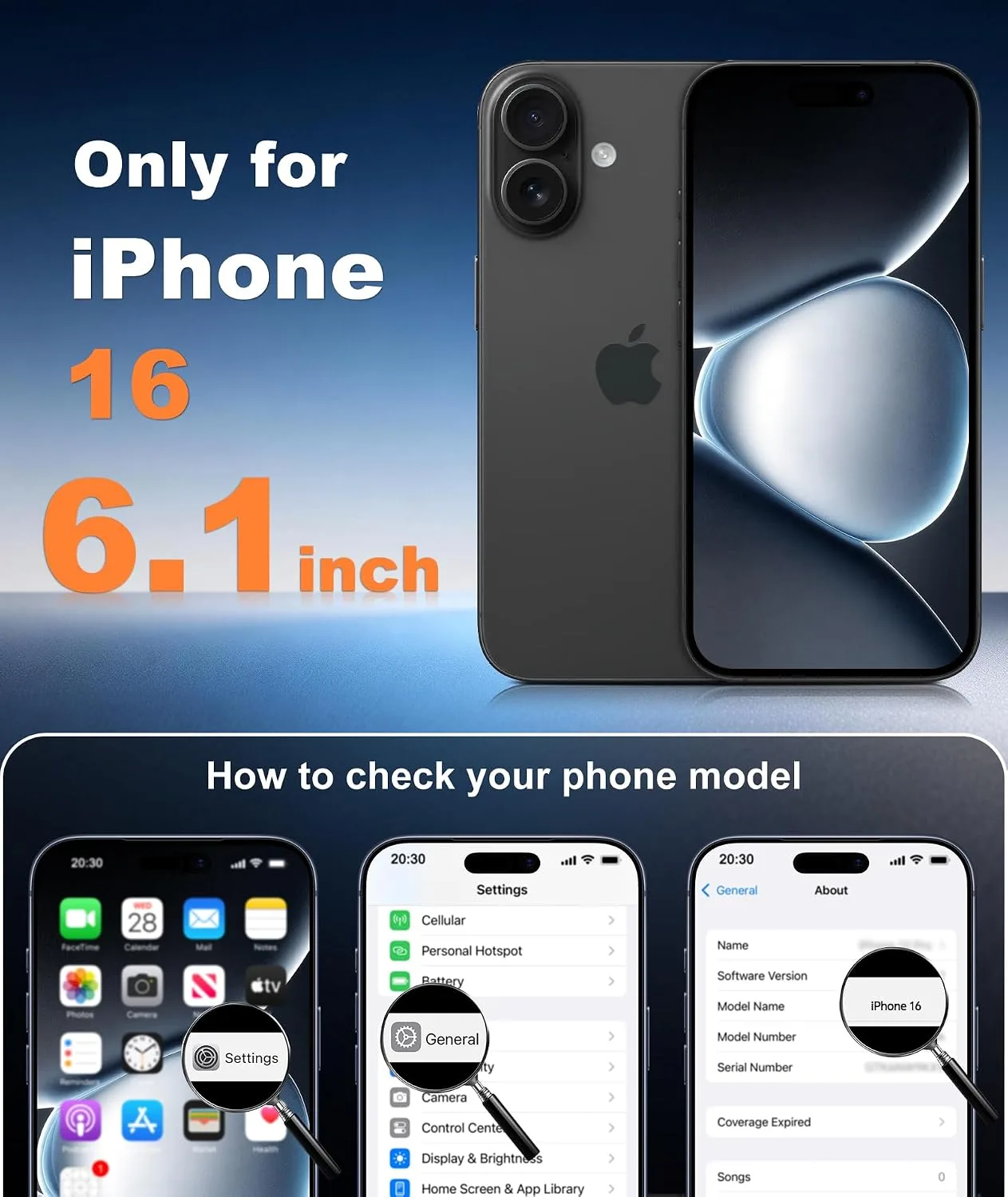 FNTCASE for iPhone 16 Case Fit for MagSafe Black