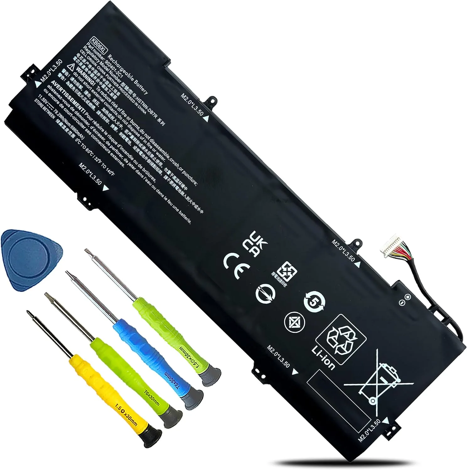 KB06XL 902499-855 Battery Replacement for HP Spectre X360 15 15-BL1XX 15-BL0XX 15-Bl012DX 15-BL002XX 15T-BL000 15T-BL100 15-bl012dx Series 902401-2C1 HSTNN-DB7R TPN-Q179 902499-856