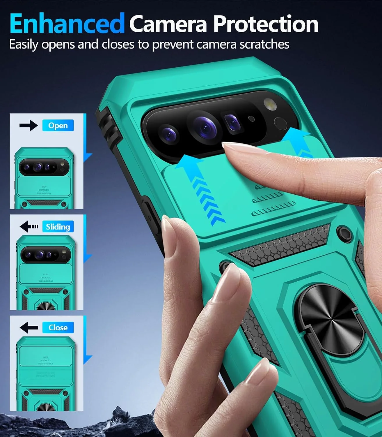 Taisairu for Google Pixel 11 Pro XL Case with Screen Protector,Mint Green