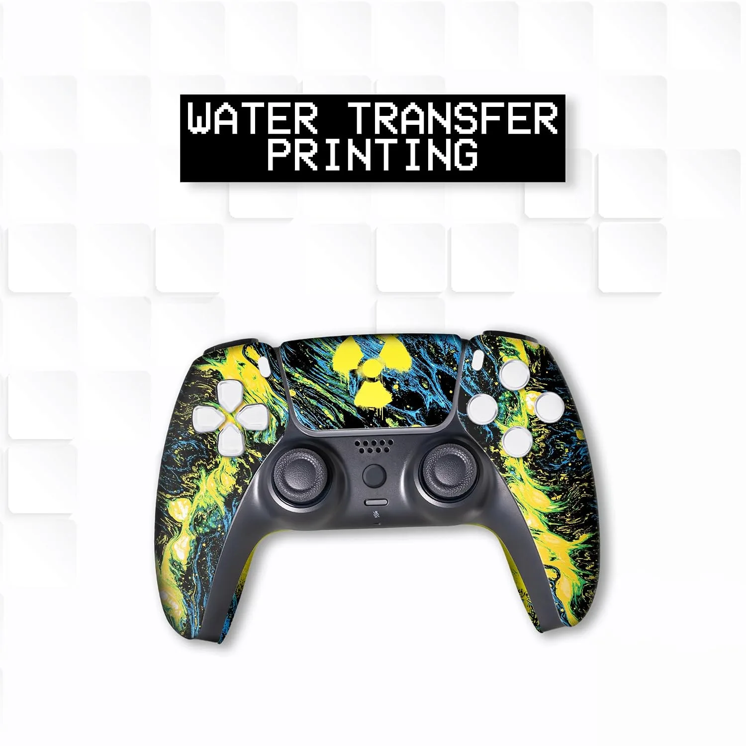 Radioactiive Custom PS-5 Controller Wireless compatible with Play-Station 5 Console by BCB Controllers | Proudly Customized in USA with Permanent HYDRODIP Printing(NOT JUST A SKIN)(MODDED)
