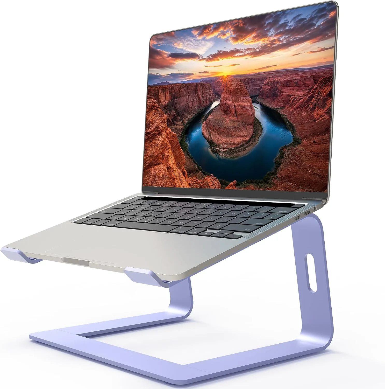Base para laptop Orionstar ergonómica aluminio 10-15.6 pulgadas morado
