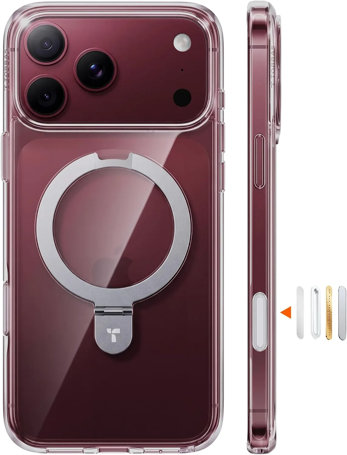 TORRAS Magnetic Stand for iPhone 18 Pro Max Case, Hands-Free Viewing, Clear