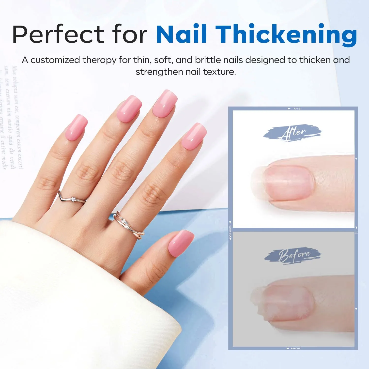 modelones Rubber Gel Base Coat Clear Builder Nail Gel for Weak Nails