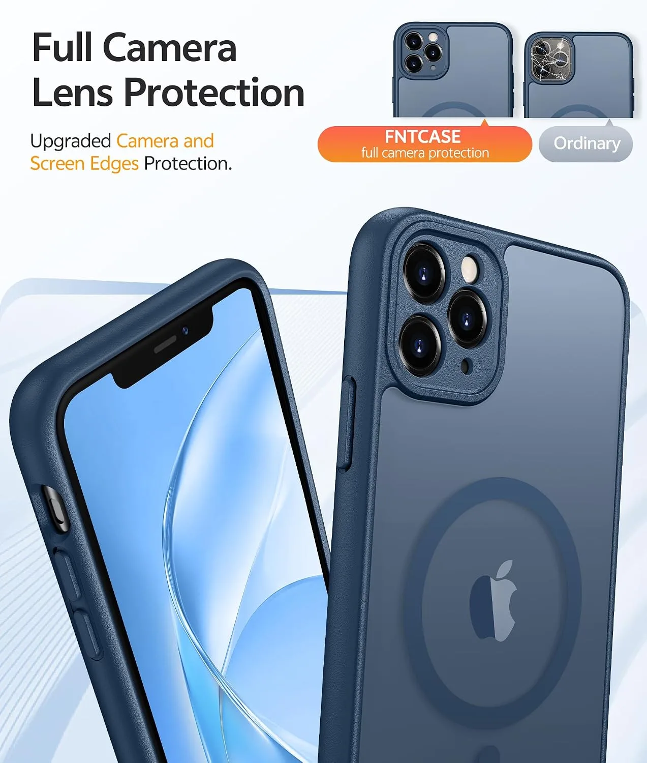FNTCASE for iPhone 11 Pro Max Case, Fit for Magsafe, Blue