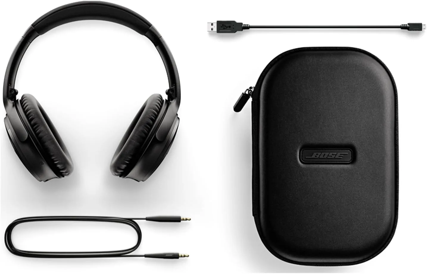 Bose QuietComfort 35 (Series I) Wireless Headphones, Noise Cancelling - Black (Renewed)