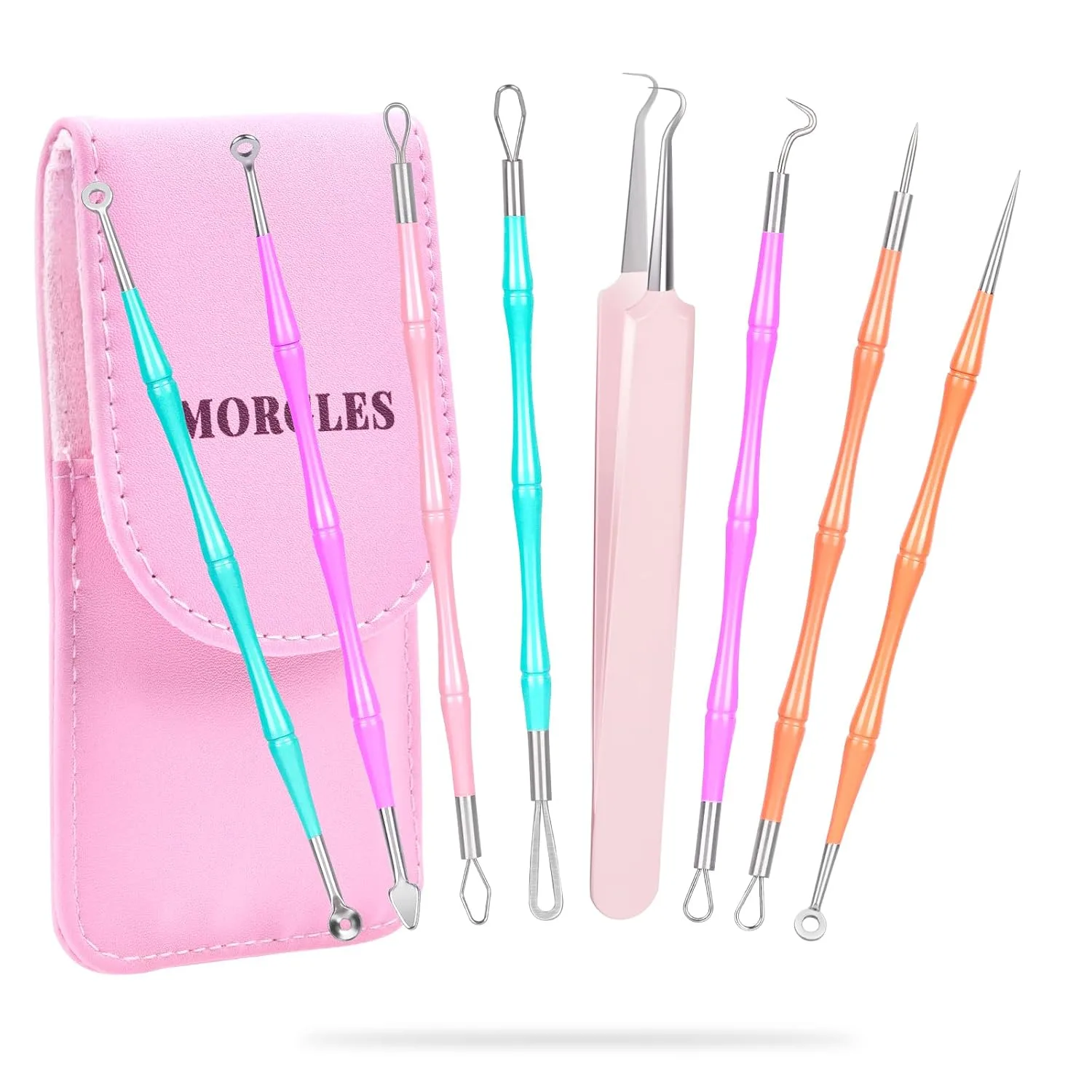 Kit de herramientas para espinillas Morgles 14 cabezas para extracción de acné
