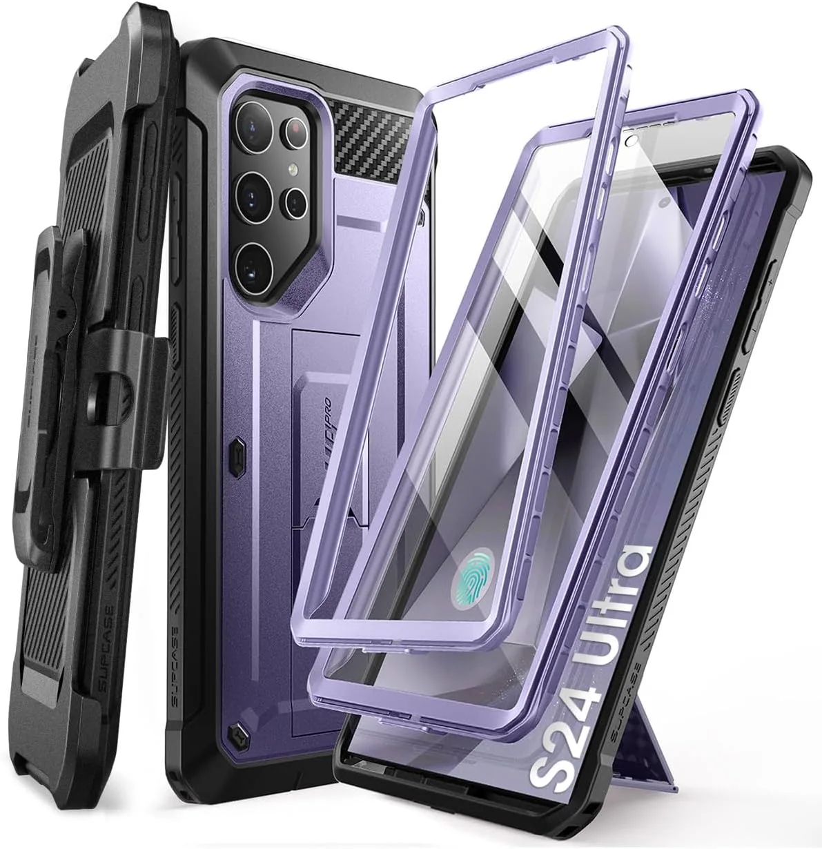 SUPCASE for Galaxy S24 Ultra Case with Built-in Screen Protector, Mauve