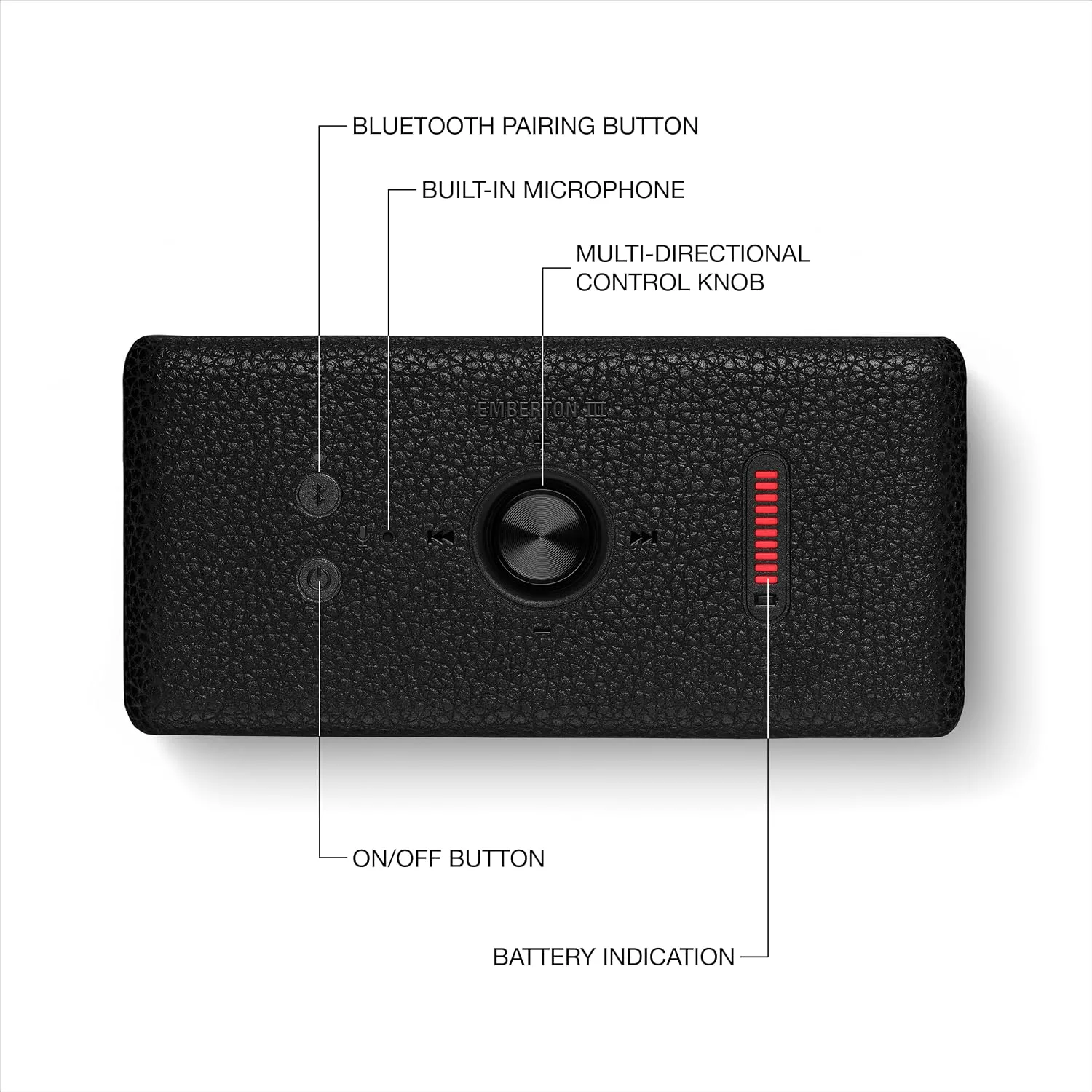 Marshall Emberton III Portable Bluetooth Waterproof Speaker - Black/Silver