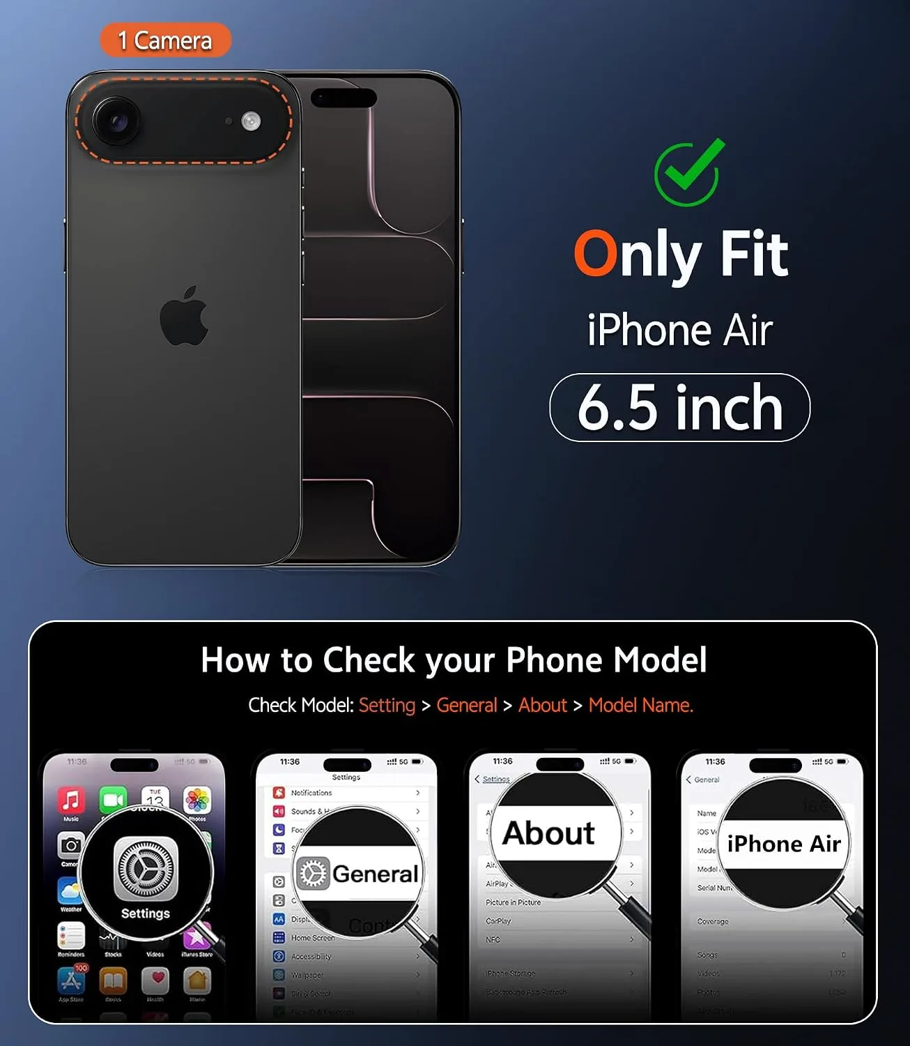 FNTCASE for iPhone Air Phone Case Compatible with Magsafe Matte Phonecase