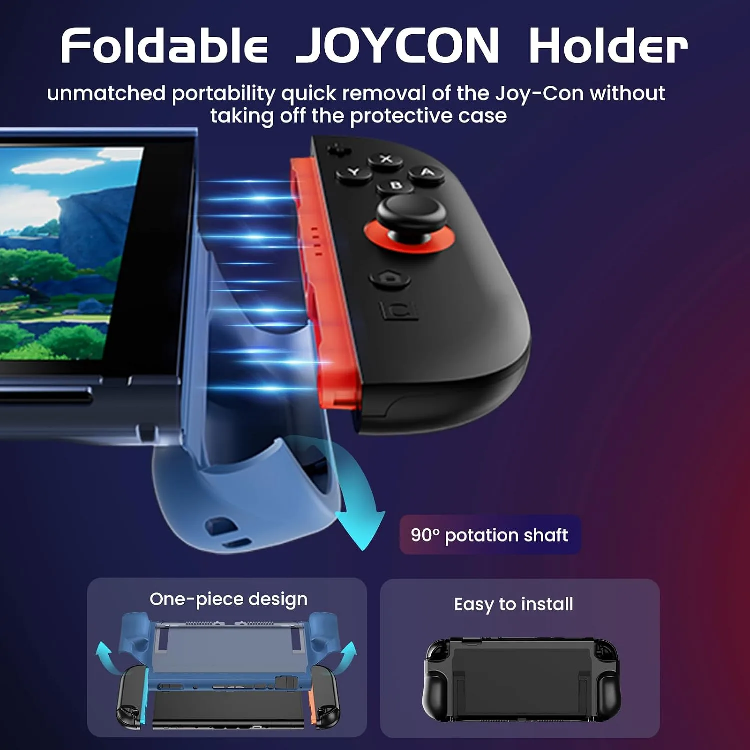 Dockable Protective Case for Nintendo Switch 2, TPU Ergonomic Grip Cover
