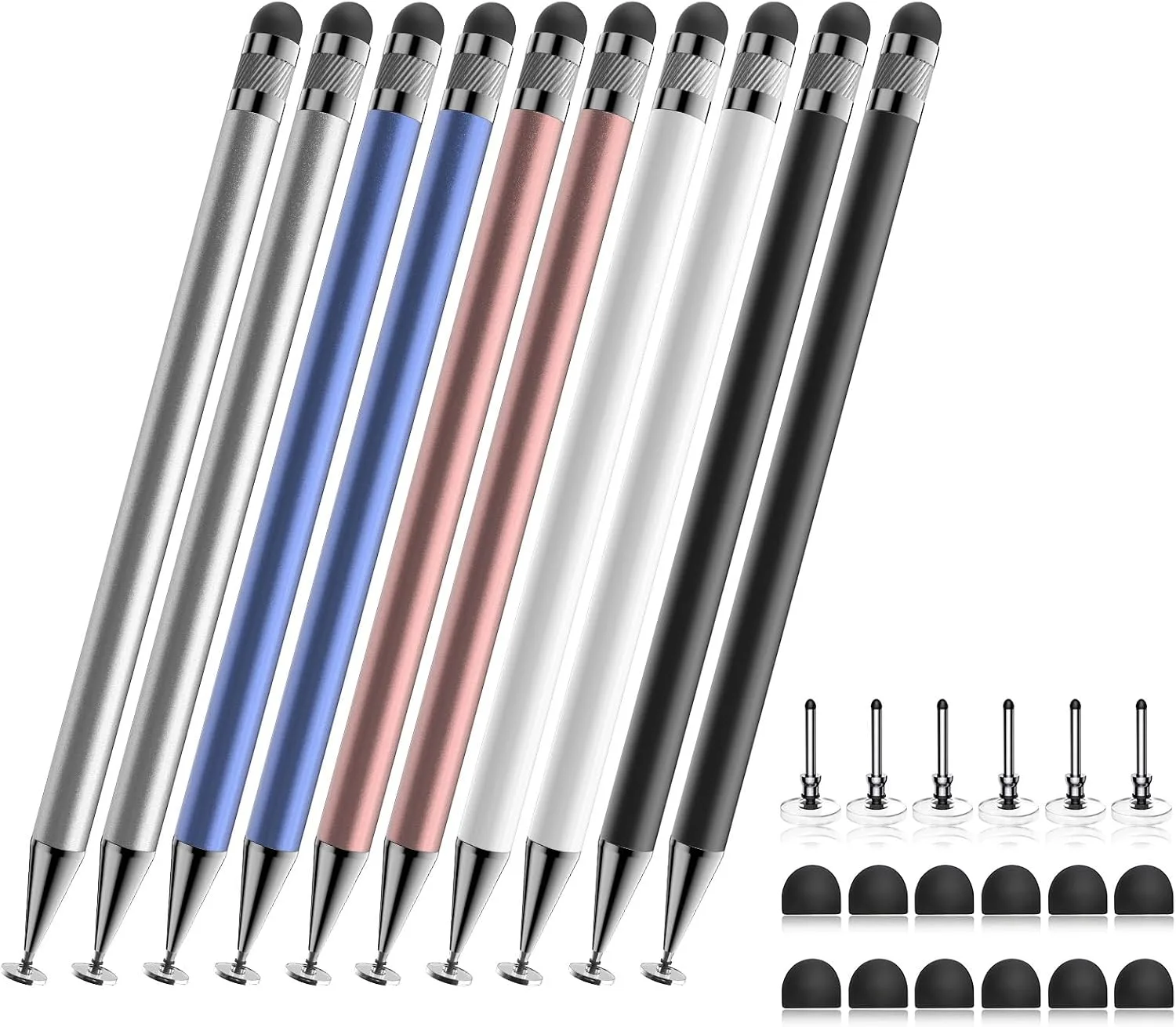Bopomofo Stylus(10 Pcs),2-in-1 Stylus Pen for Touchscreen,Capacitive Stylus