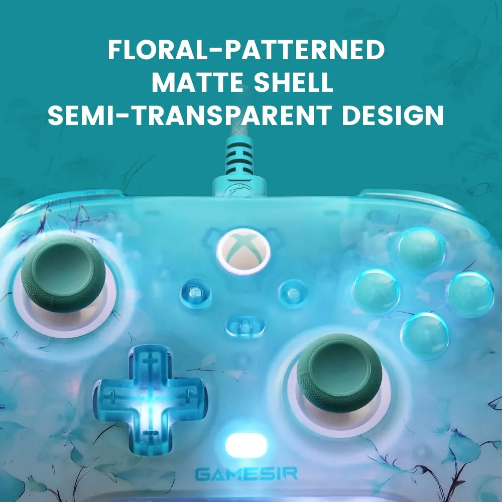 GameSir T7 Pro Floral Wired XBOX Controller,Hall Effect,RGB,Trigger Stop,PC