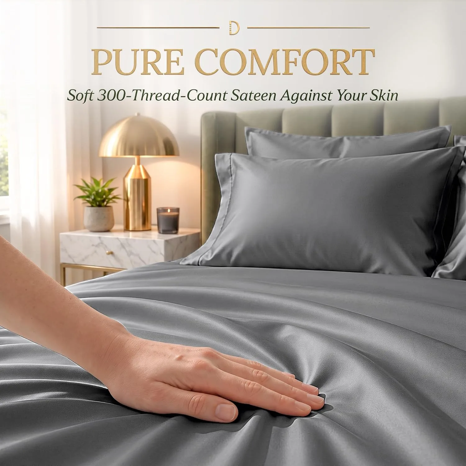 DECOLURE 100% Viscose from Bamboo Sheets King Size | 6 Pc Cooling Bed Set