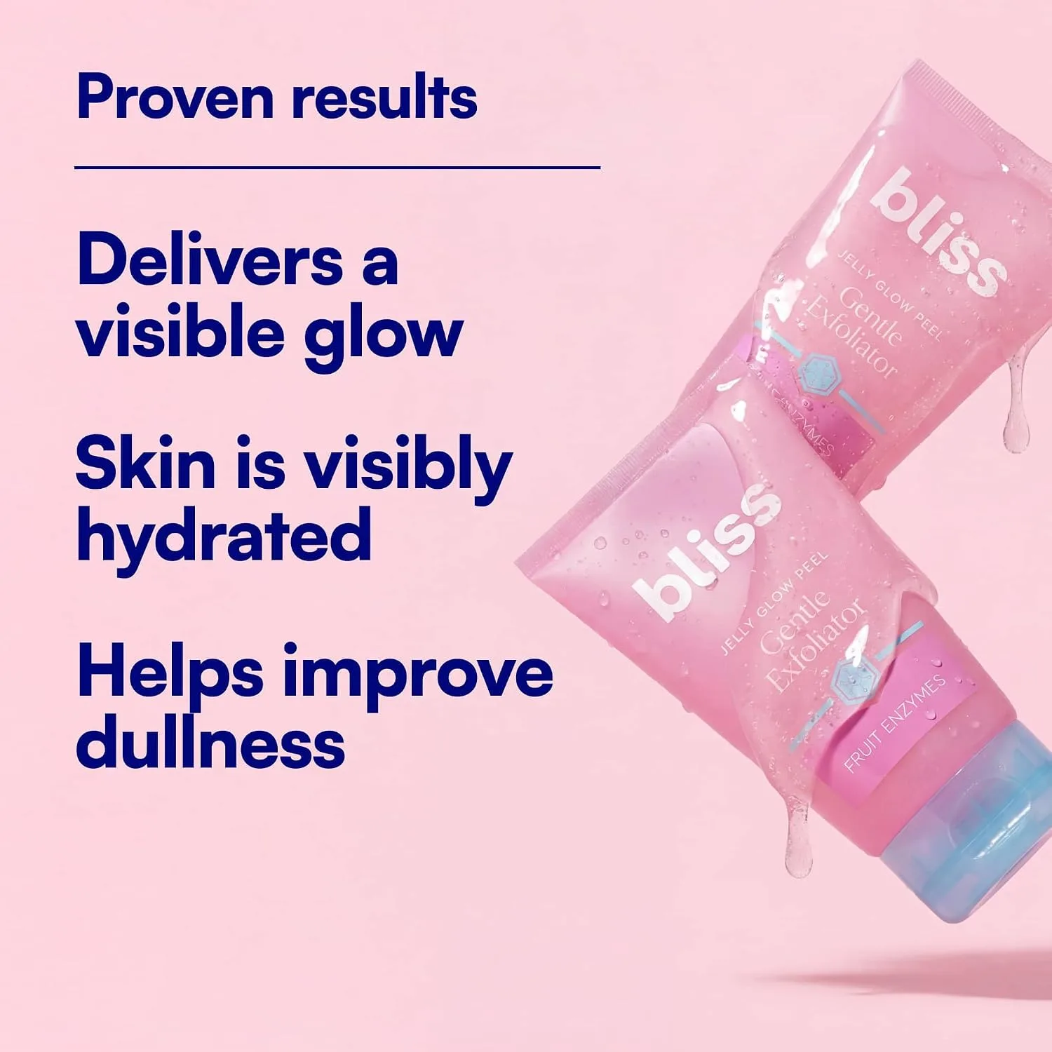 Bliss Jelly Glow Peel Enzyme Cleanser and Exfoliator - 4 Oz - Vegan Formula