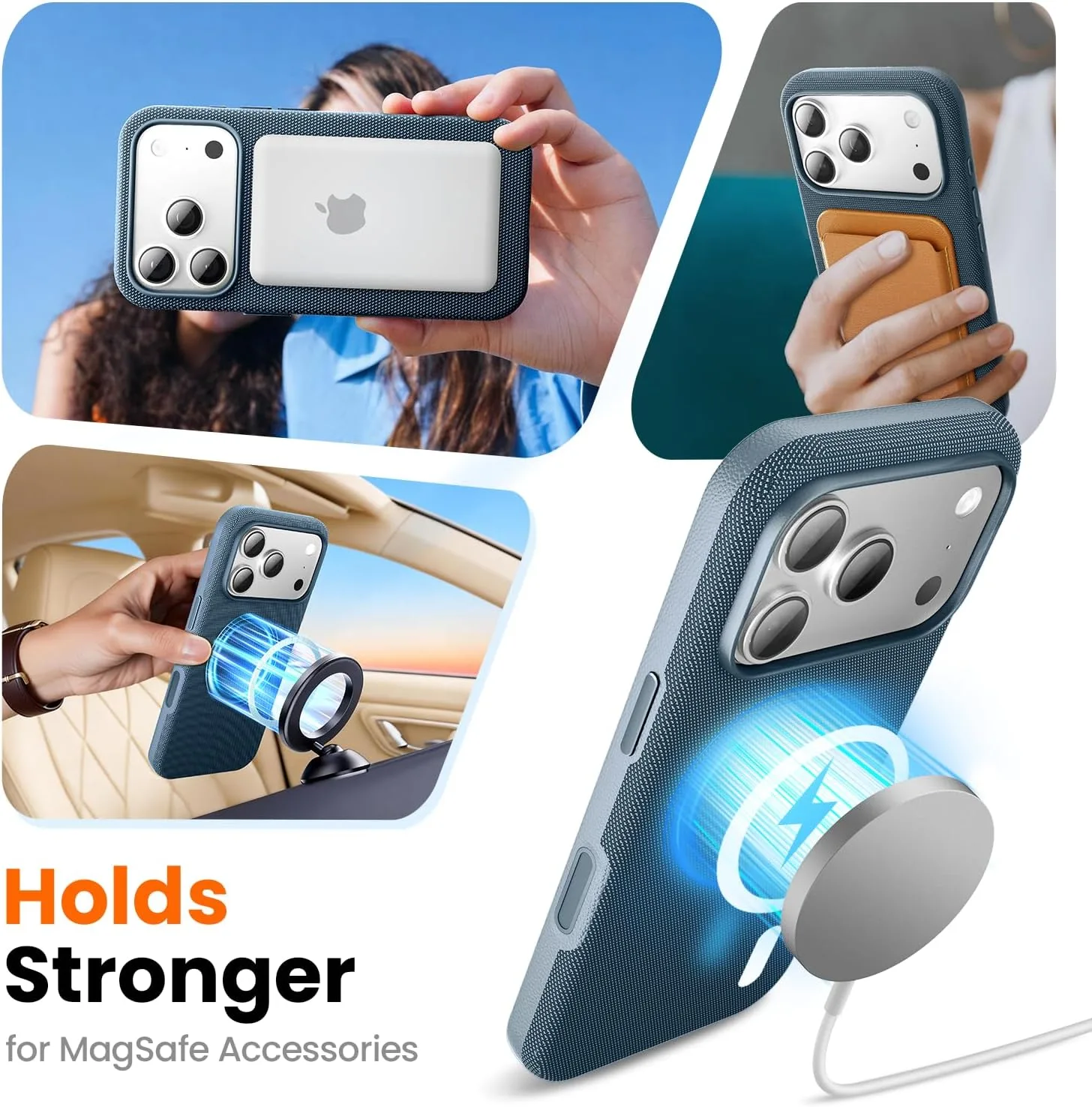 Mkeke for iPhone 18 Pro Case Techwoven Blue