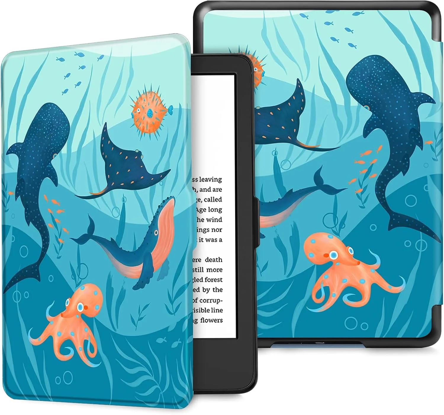 Fintie Slimshell Case for 6" Kindle 2024/2022 11th Generation, Blue Ocean