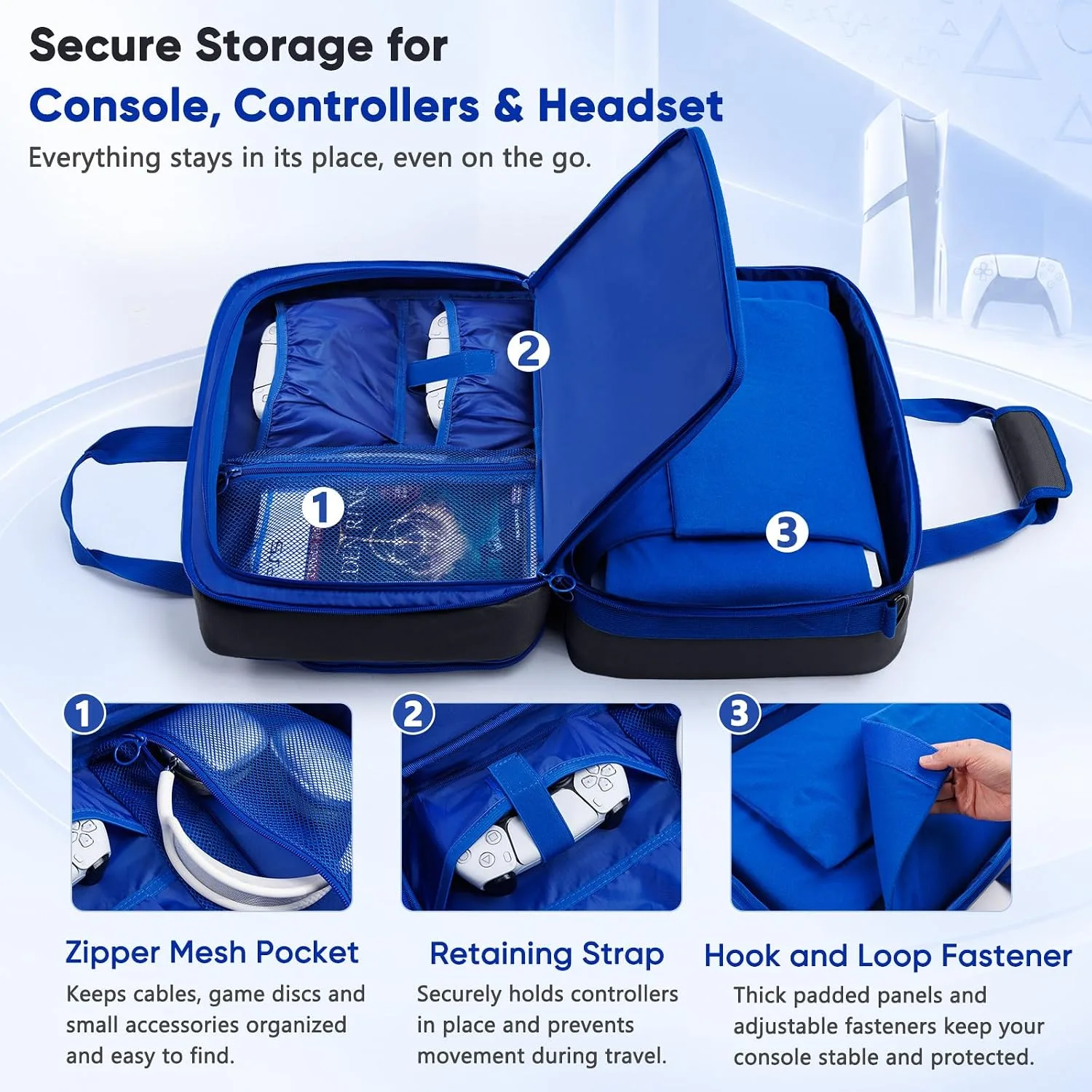 FRECOLSH Carrying Case Compatible with PS5, PS5Pro & PS5 Slim, Travel Bag