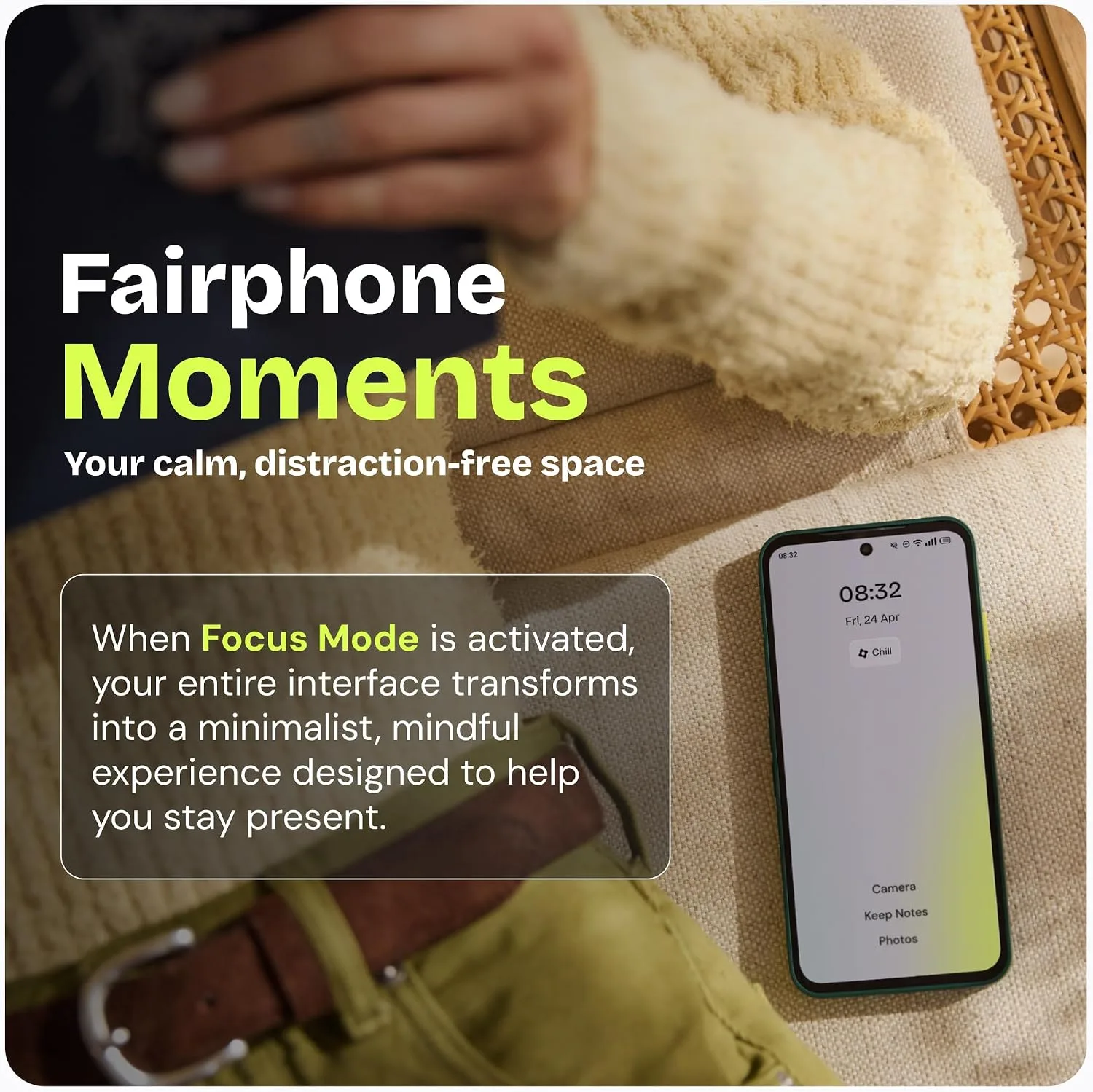 Fairphone Gen. 6+ 12GB/256GB Modular Unlocked Android Phone-Forest Green