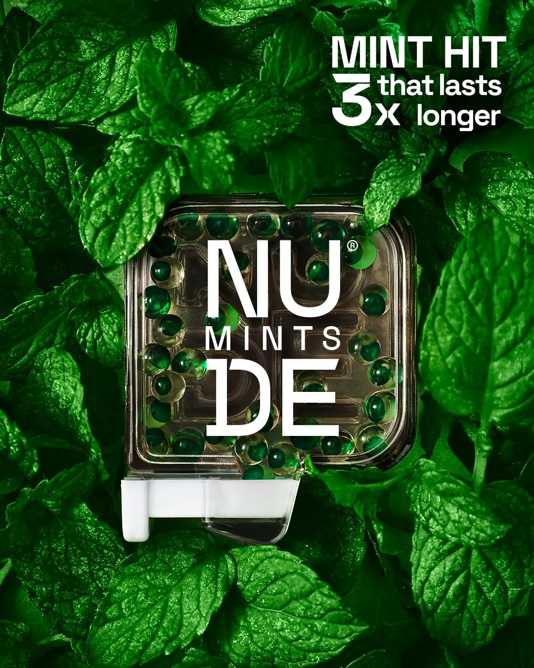 NUDE MINTS | Dual Action Liquid Capsules | Mouth Watering Mint - Lasts 3X Longer - 3X Stronger - Extreme Bad Breath Treatment For Adults - Sugar Free, 0 Calorie - Spearmint - 5 Pack - 150 Capsules