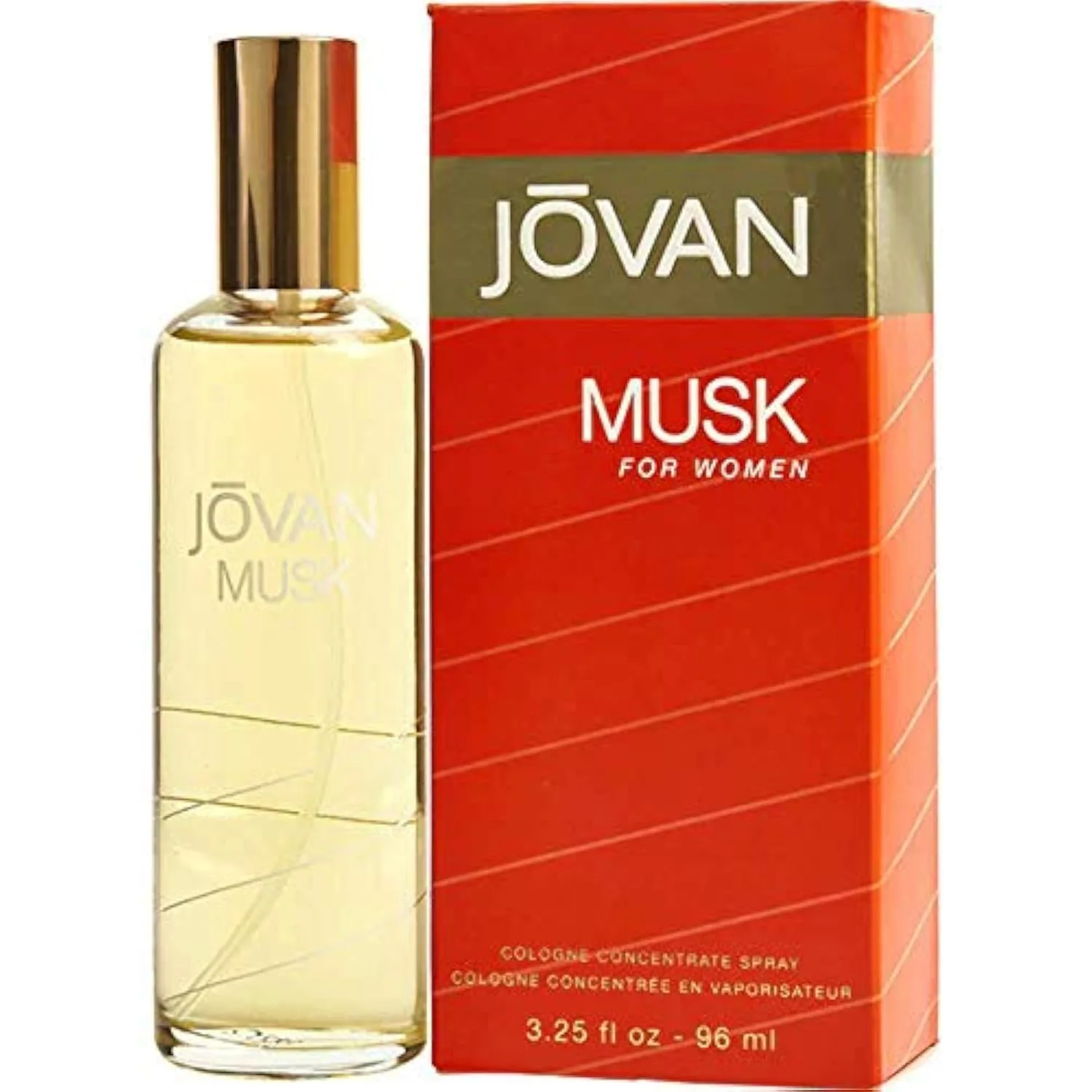 Jovan Musk for Women Eau de Cologne Spray 3.25 fl oz (Pack of 1), Sexy Perfume for Women, Notes of Jasmine, Amber, and Neroli, Women's Fragrance, Long Lasting, Everyday Fragrance, Travel Size