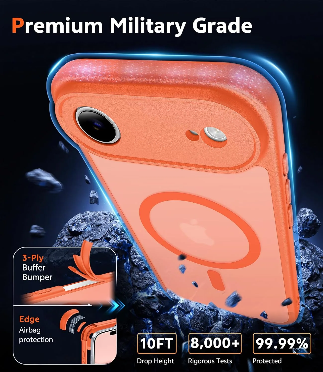 FNTCASE for iPhone Air Phone Case Compatible with Magsafe Matte Phonecase