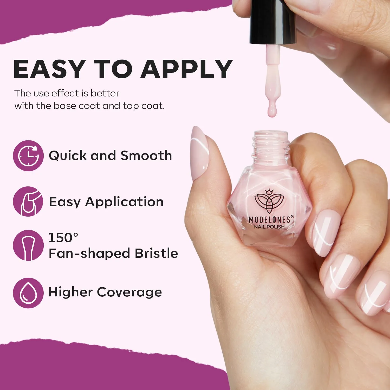 modelones Purple Nail Polish, 6 Colors Fall Nude Pink Nail Polish Set