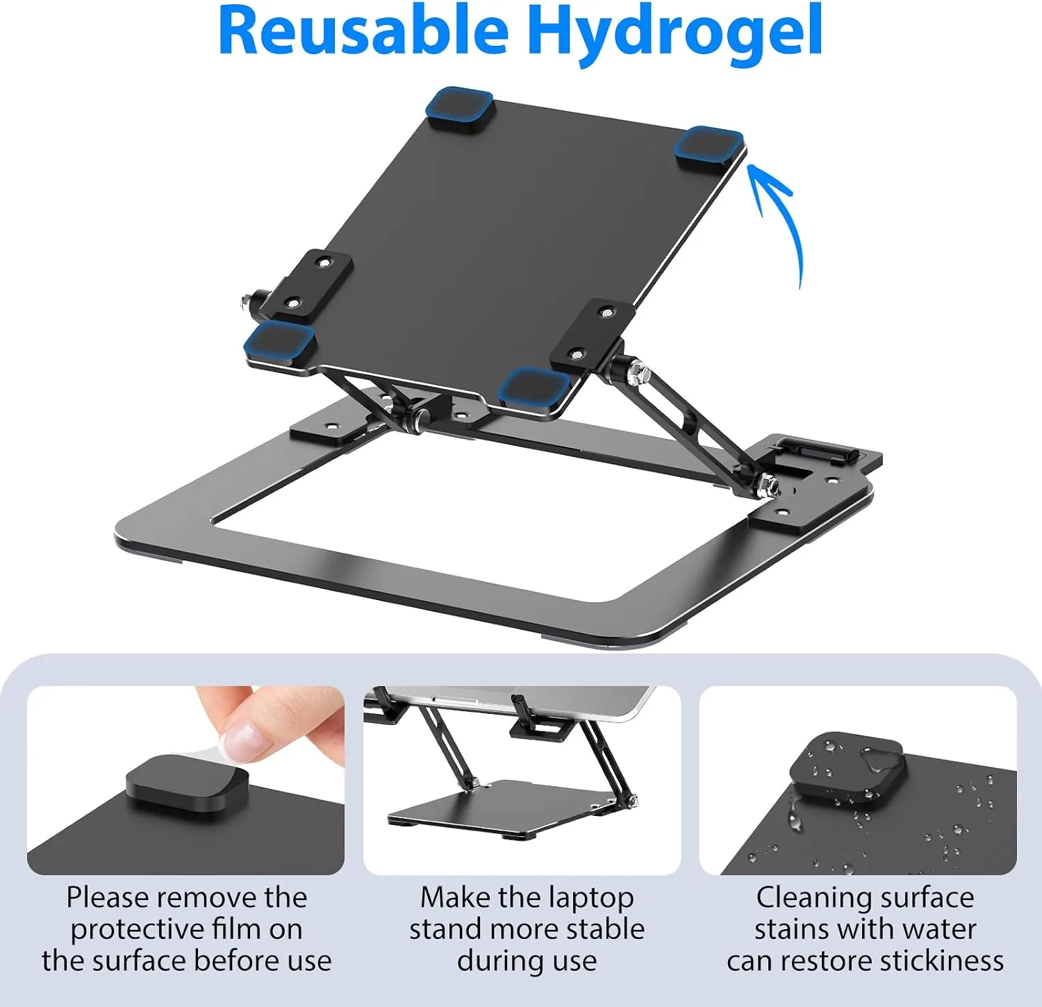 Ultra-Thin Laptop Stand for Desk, Adjustable Laptop Riser