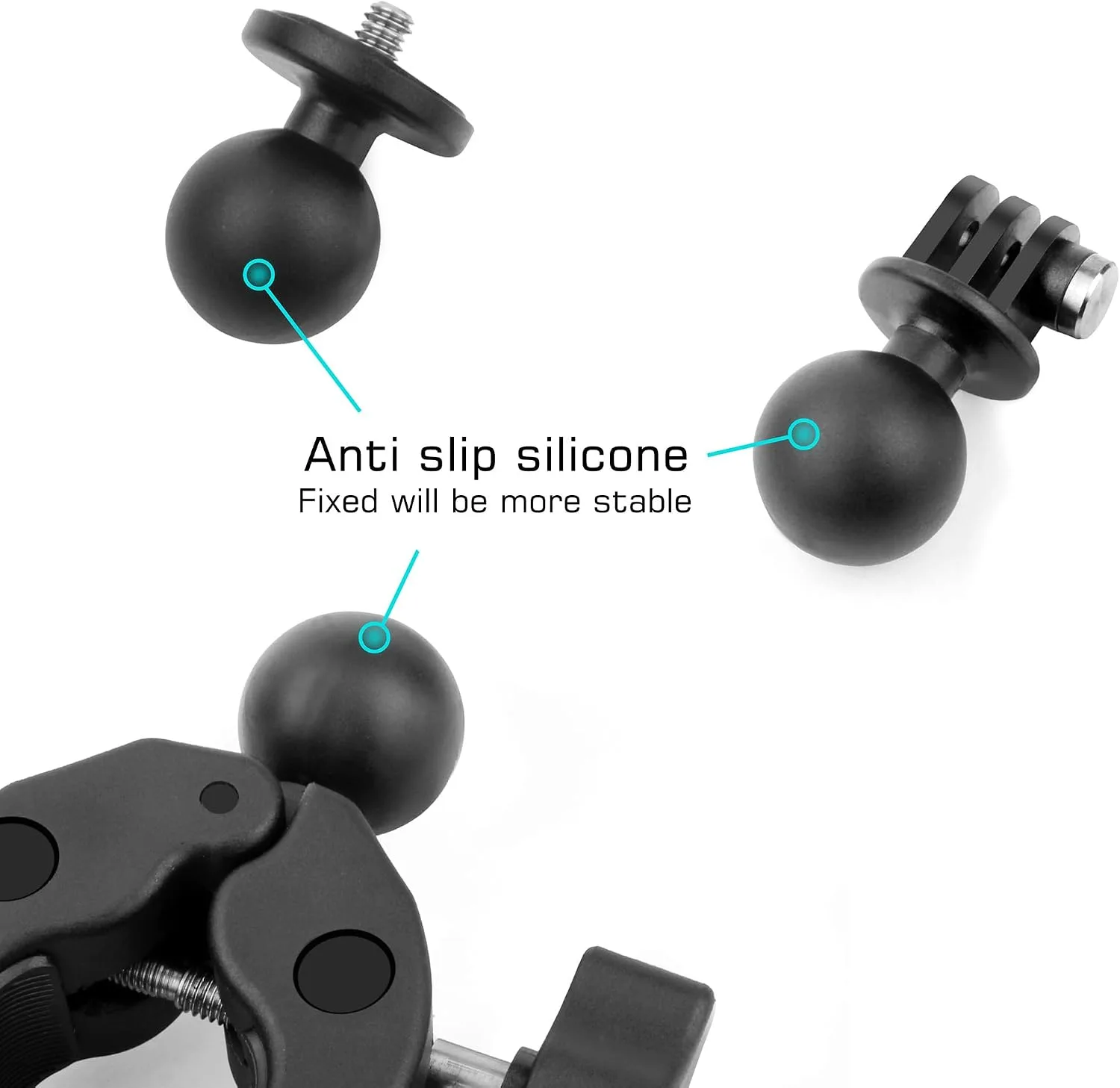 GEPULY Super Clamp Camera Motorcycle Mount for Insta360 GoPro Action Camera