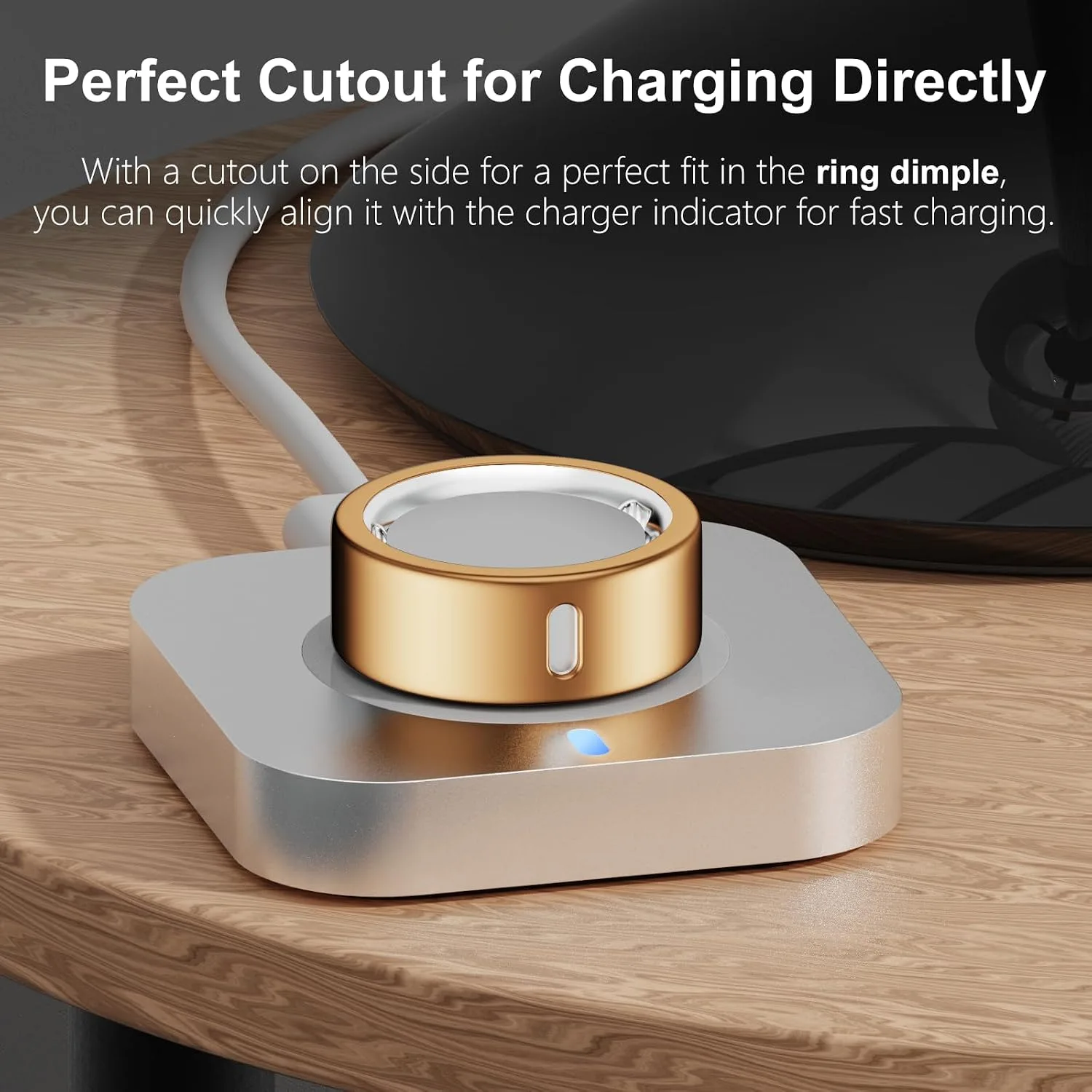 Cover Compatible for Oura Ring Gen 4/Gen 3 Horizon/Gen 3 Heritage,(NOT Compatible with Oura Ring 4-Ceramic), Charging Directly,Rugged TPU Finger Protector for Workout Women Men-Gold+Rosegold -Size10