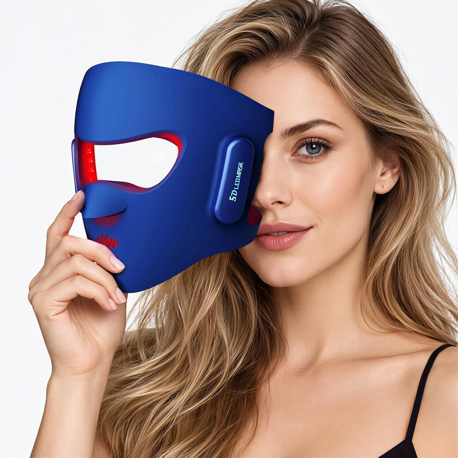 Red Light Therapy Mask for Face, Wireless LED Face Mask, 416 LEDs