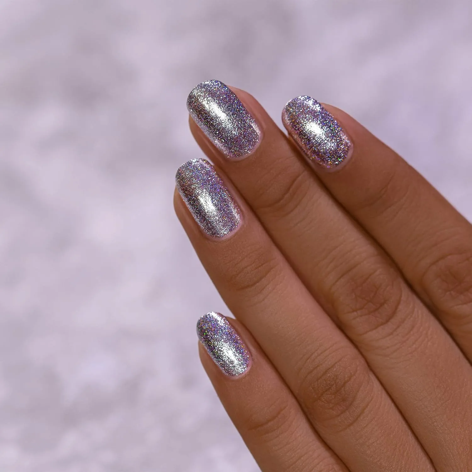 ILNP Echo - Platinum Silver Holographic Ultra Metallic Nail Polish