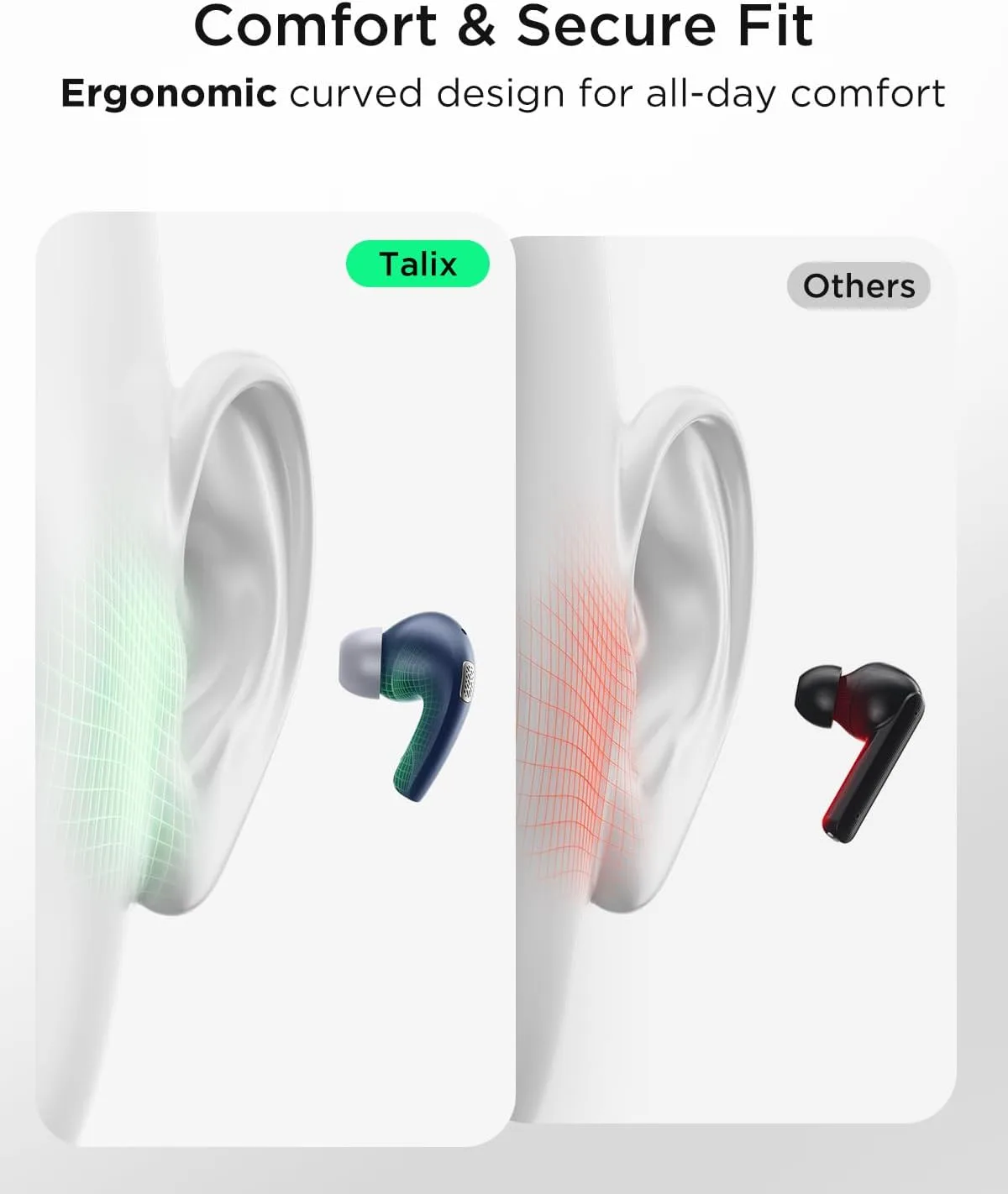 T30 Noise Cancelling Earbuds with Phone Stand, Punchy Bass, 4-Mic, True Wireless Bluetooth 6.0 in Ear Headphones, 28H Playtime, IPX4 (Blue)