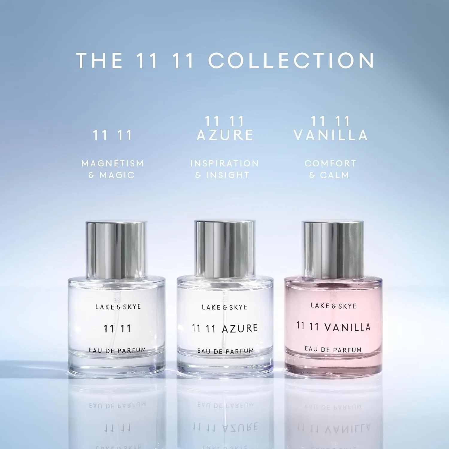 Lake & Skye 11 11 Eau de Parfum Spray Sample - Clean Skin Musk, Amber, Vegan, Cruelty Free - 1.7 fl oz