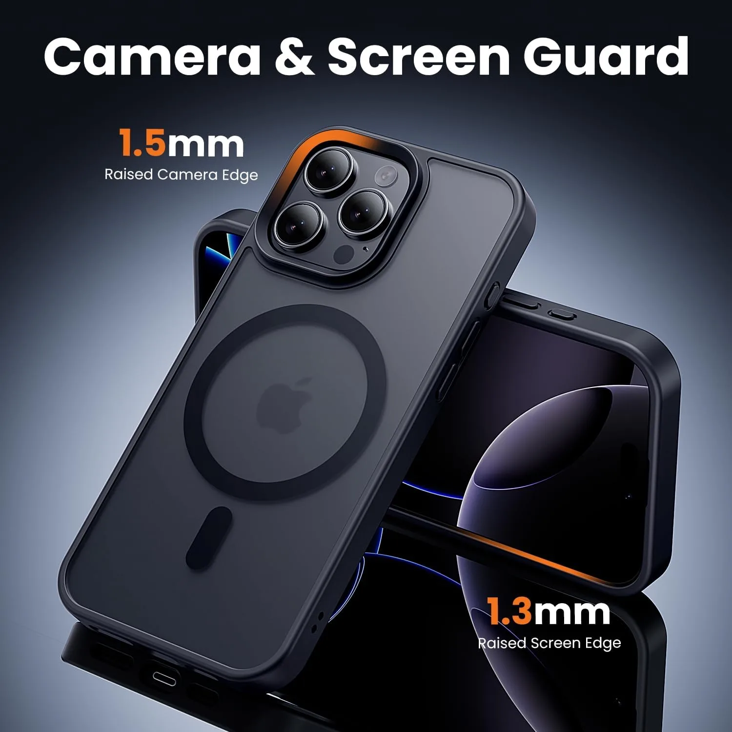 toushion 3 in 1 for iPhone 16 Pro Case Matte Black