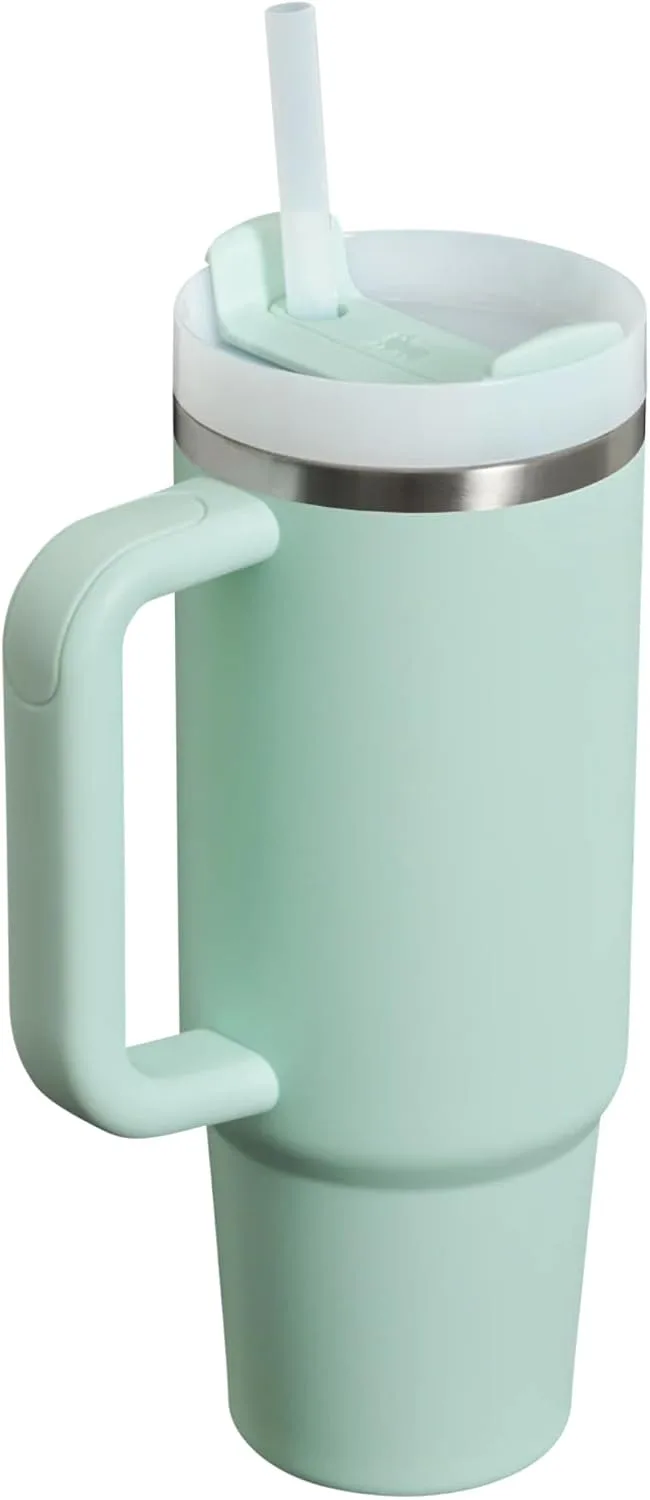 STANLEY Quencher H2.0 FlowState Stainless Steel Vacuum Insulated Tumbler with Lid and Straw for Water, Iced Tea or Coffee (Mint, 30 oz)