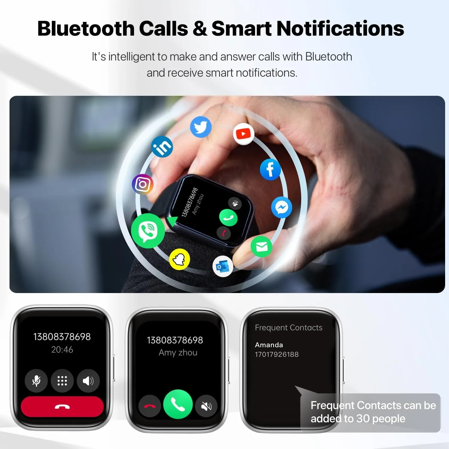 JeeJTek Smart Watches for Men Women - 1.83" HD 2025 Fitness Tracker with 100 Sports Modes, Heart Rate/Sleep Monitor, Bluetooth Call & Music Control IP68 Waterproof for iPhone/Android