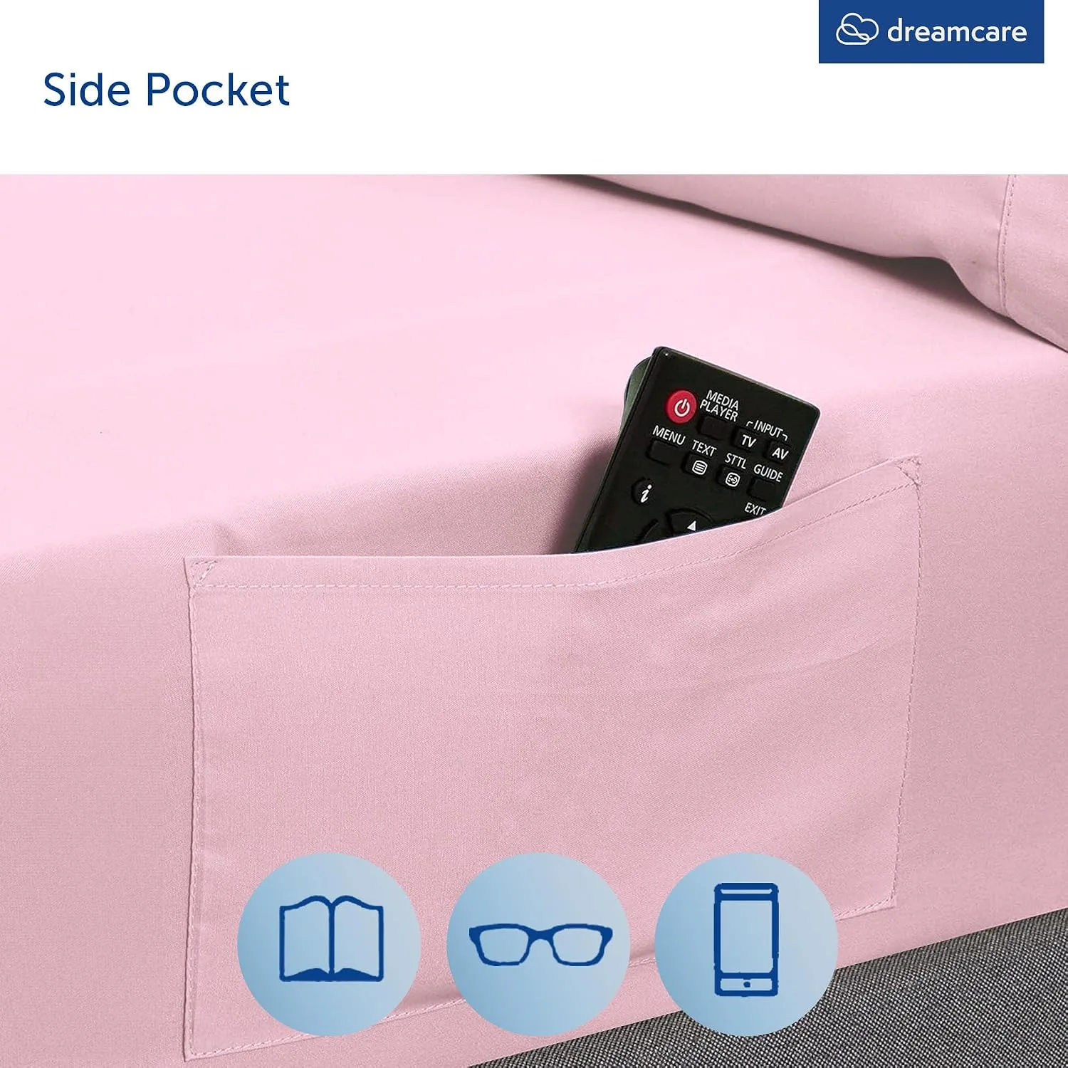 DREAMCARE King Size Sheets Set - 6 pcs Breathable Cooling Sheets King Size