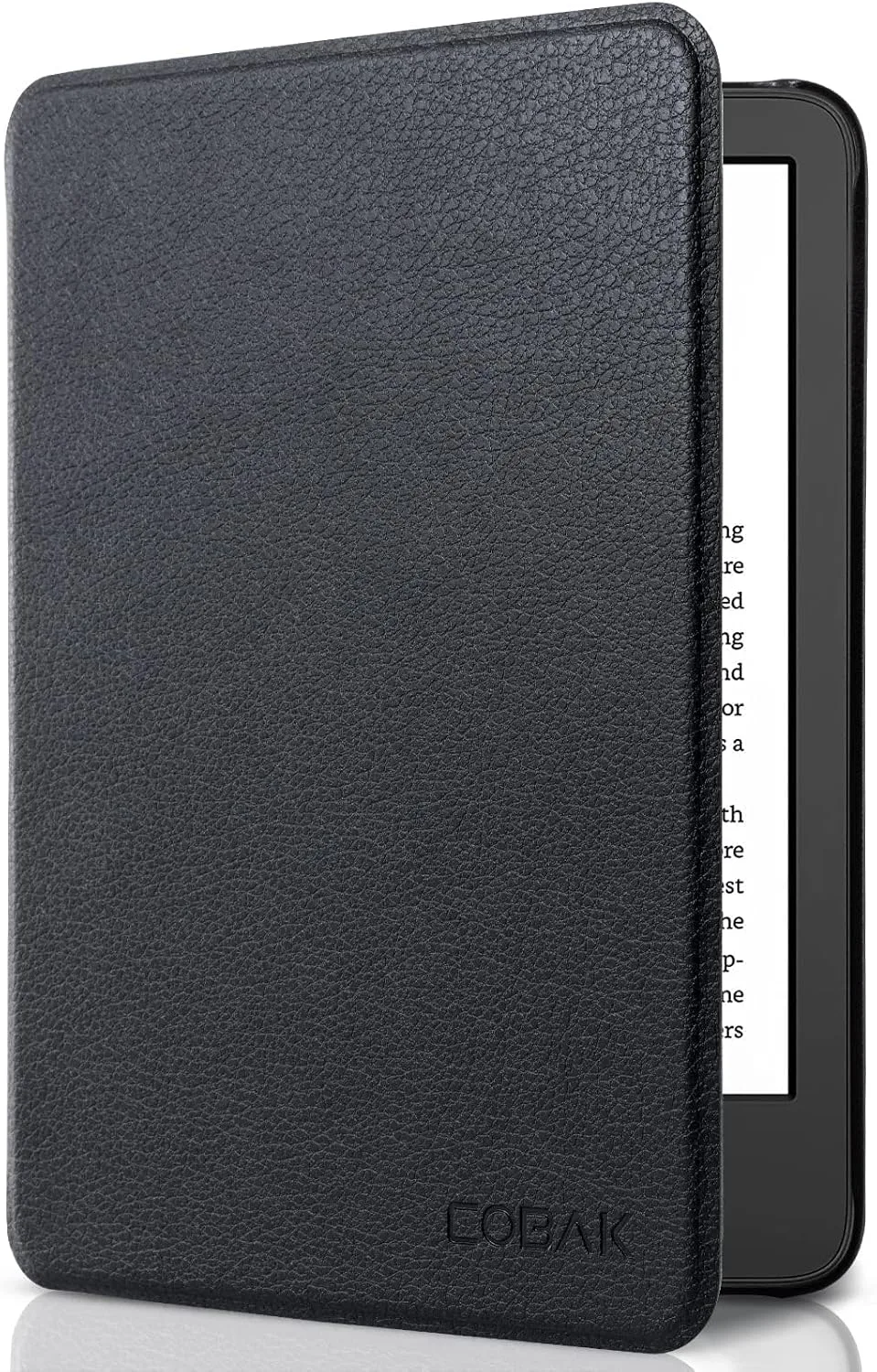 CoBak Case for All New 6 Inch E-Reader 2024 and 2022 (11 Generation) - PU Leather Smart Cover, Auto Sleep and Wake, not Compatible with Kobo Clara,Black Pebbled