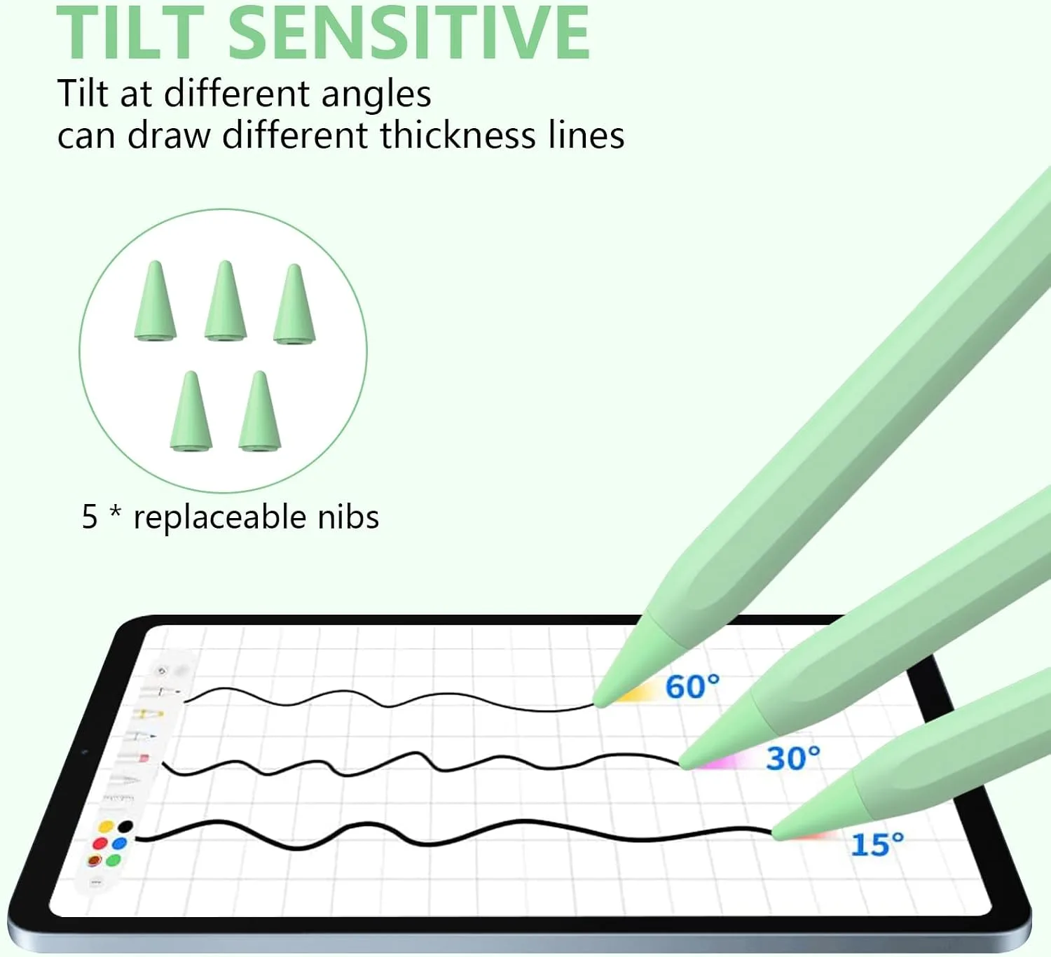 COO Stylus Pen for iPad Pro Air Mini 2018-2024, Palm Rejection Fast Charge