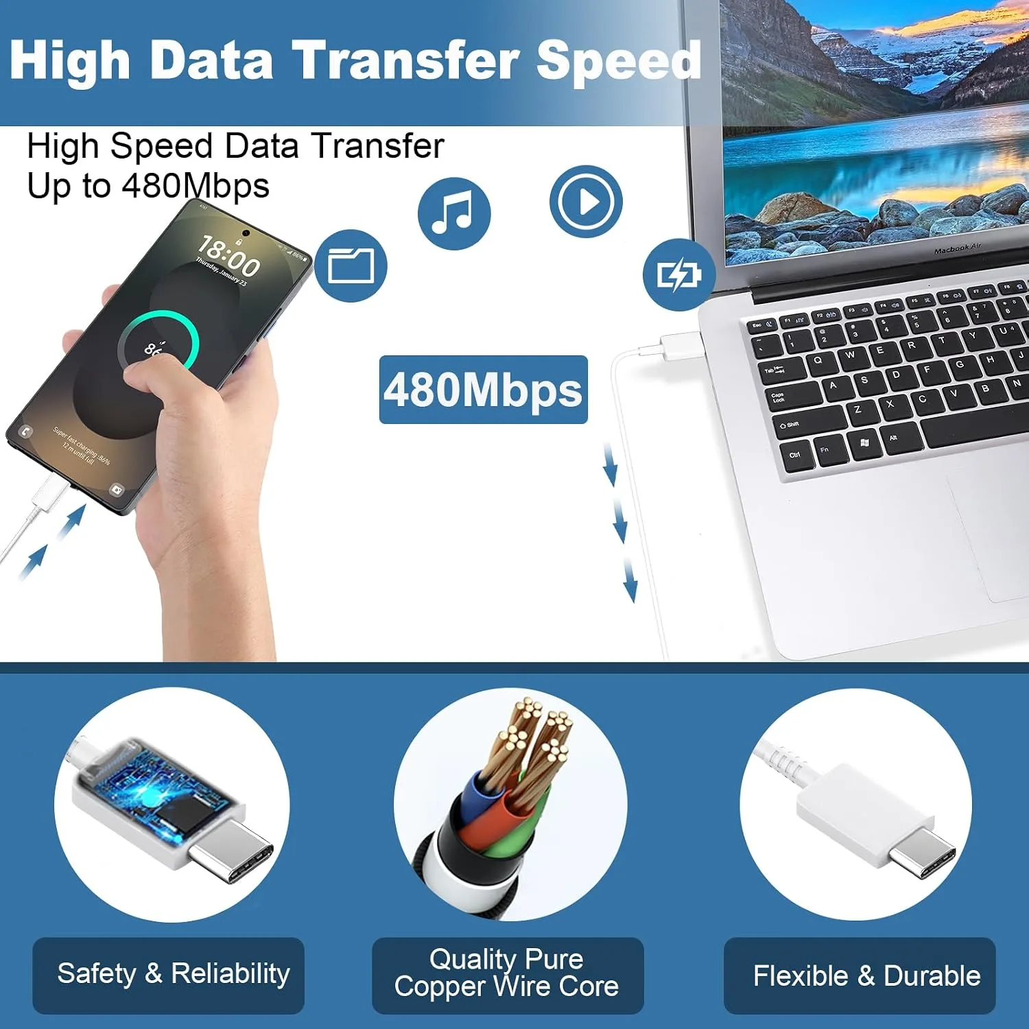 Super Fast Samsung Charger Type C 25W USB C Android Phone Charger Block