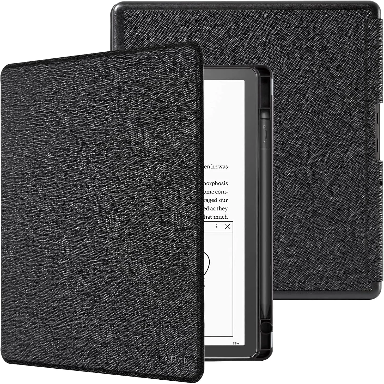 CoBak Case for Kindle Scribe - All New PU Leather Cover with Auto Sleep Wake Feature for Kindle Scribe 10.2" 2022 & 2024 Released with Pen Holder