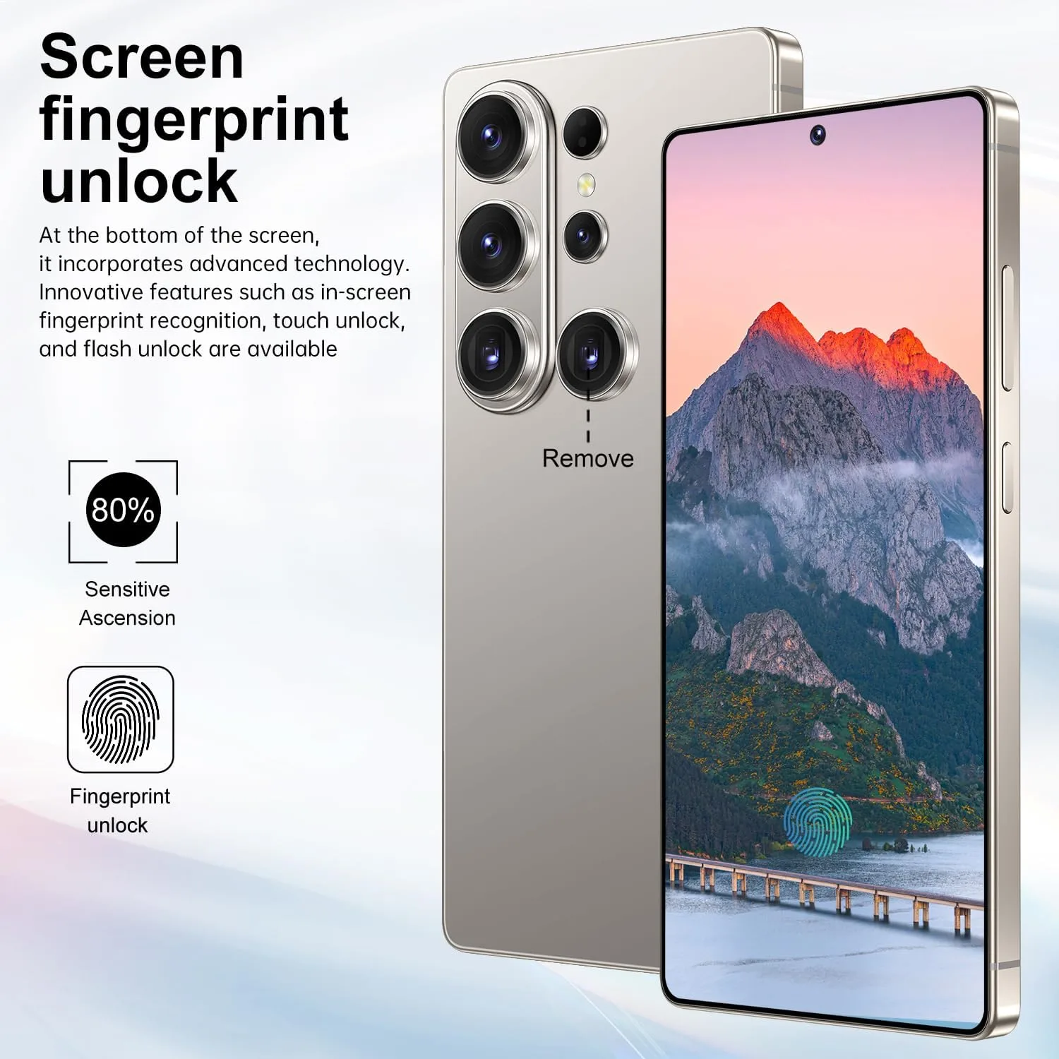 Huness 26 Ultra Unlocked Phone,Built in Pen The Phone,Cell Phone Battery 7000mAh 6.99" HD Screen,Android 15 16+512GB Smartphone,Dual SIM/5G/Face ID/Fingerprint Lock/GPS (Grey)
