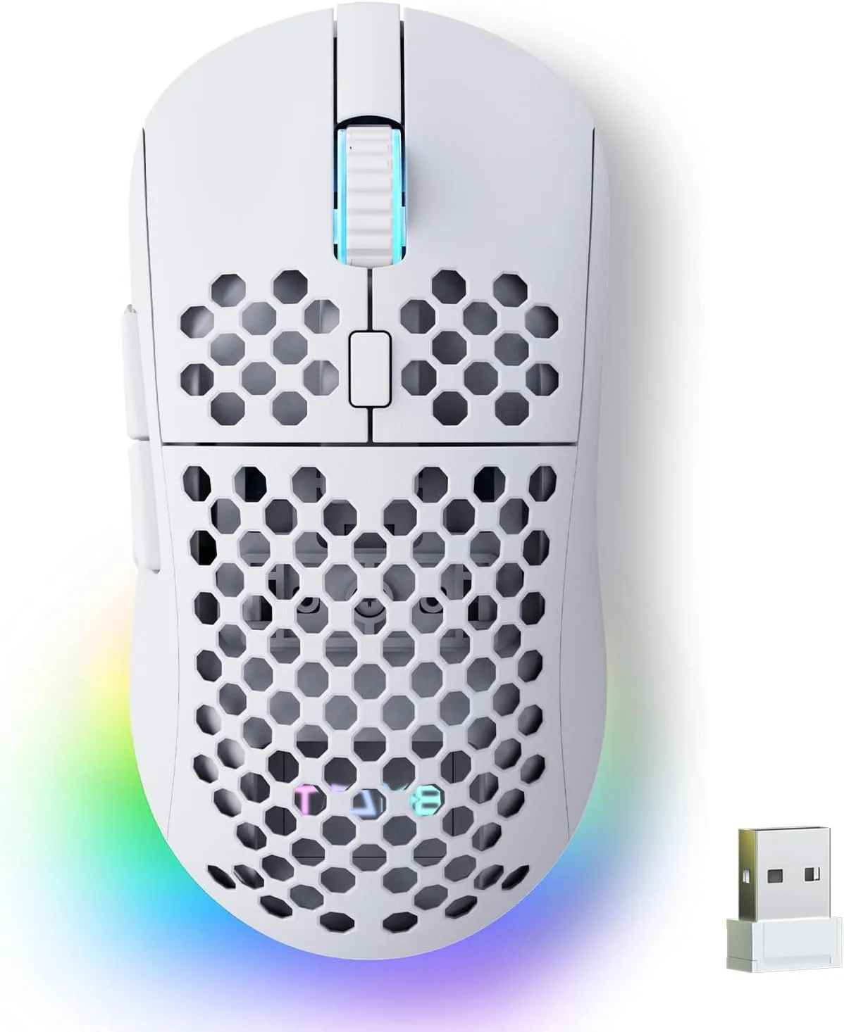 Mouse Gamer TMKB Falcon M1 Wireless 24000 DPI Blanco