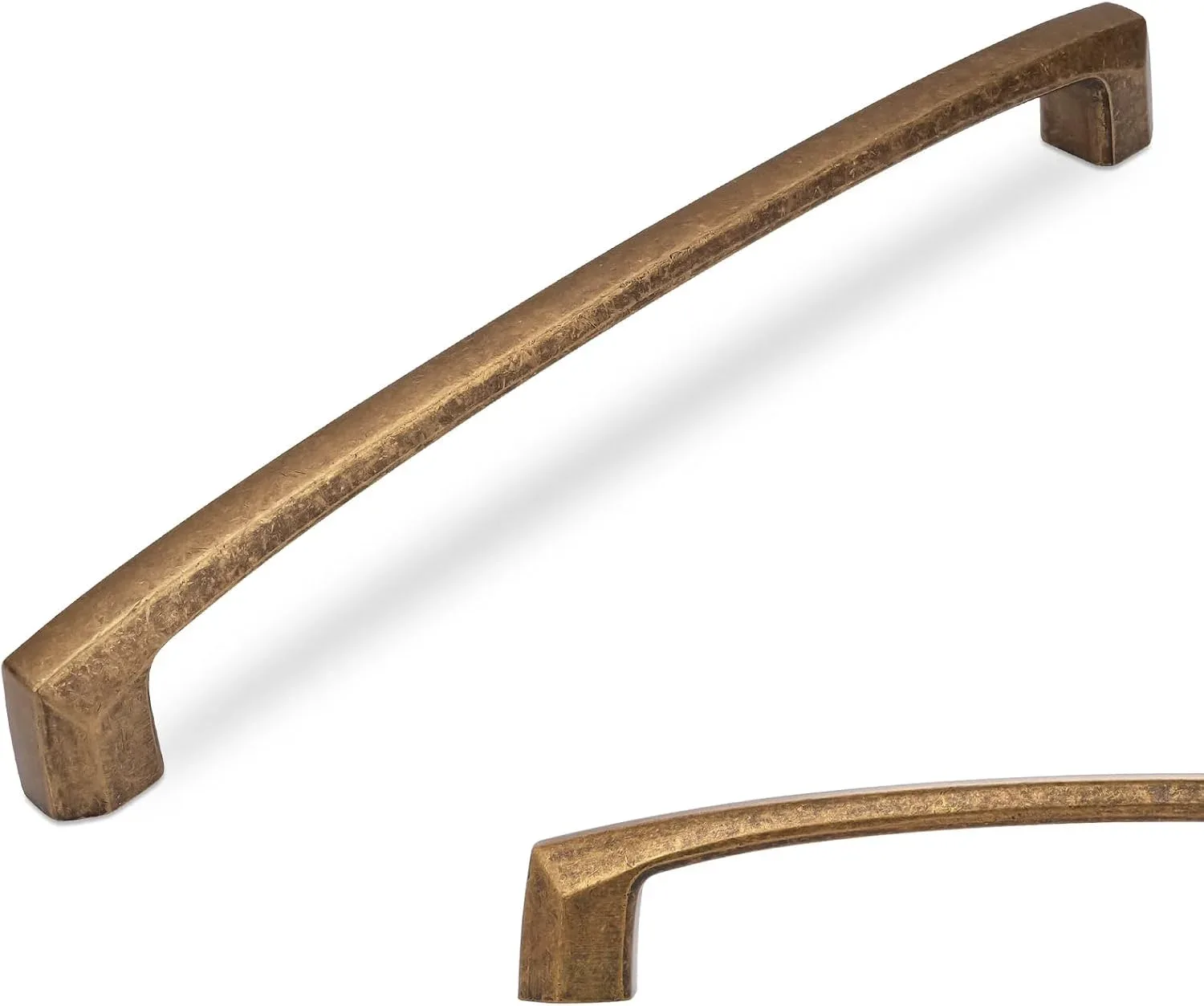 BUKOBYHE 10 Pack 7-1/2 Inch Kitchen Cabinet Handles Antique Brass Cabinet Pulls Vintage Drawer Pulls Aged Kitchen Hardware