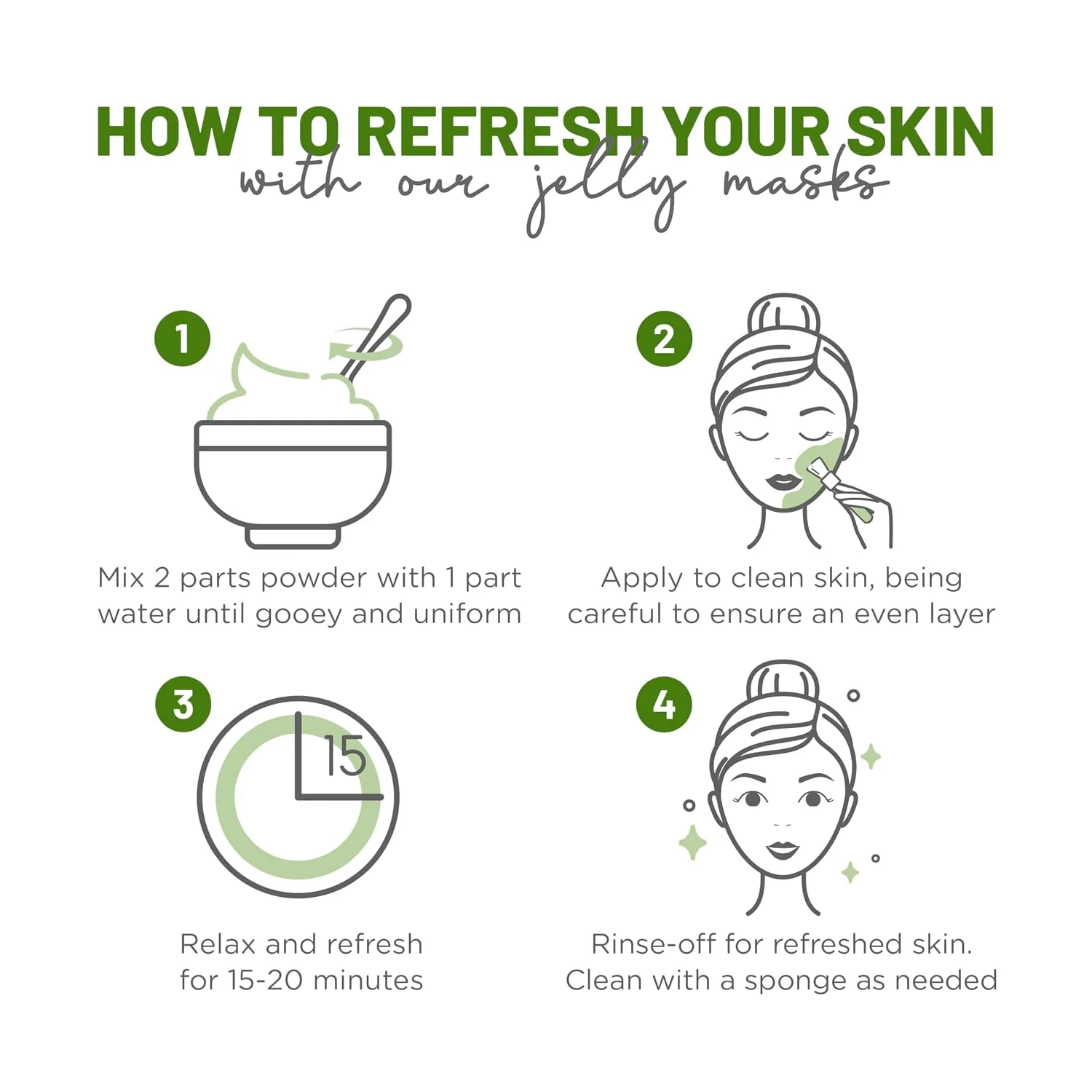 BRÜUN Peel-Off Avocado Jelly Mask for Face Care – A 23 fl oz Rubber Jar for 30 to 35 Treatments – A Skin Care Moisturizing Gel Mask of Spa Set for Men, Women and Adults