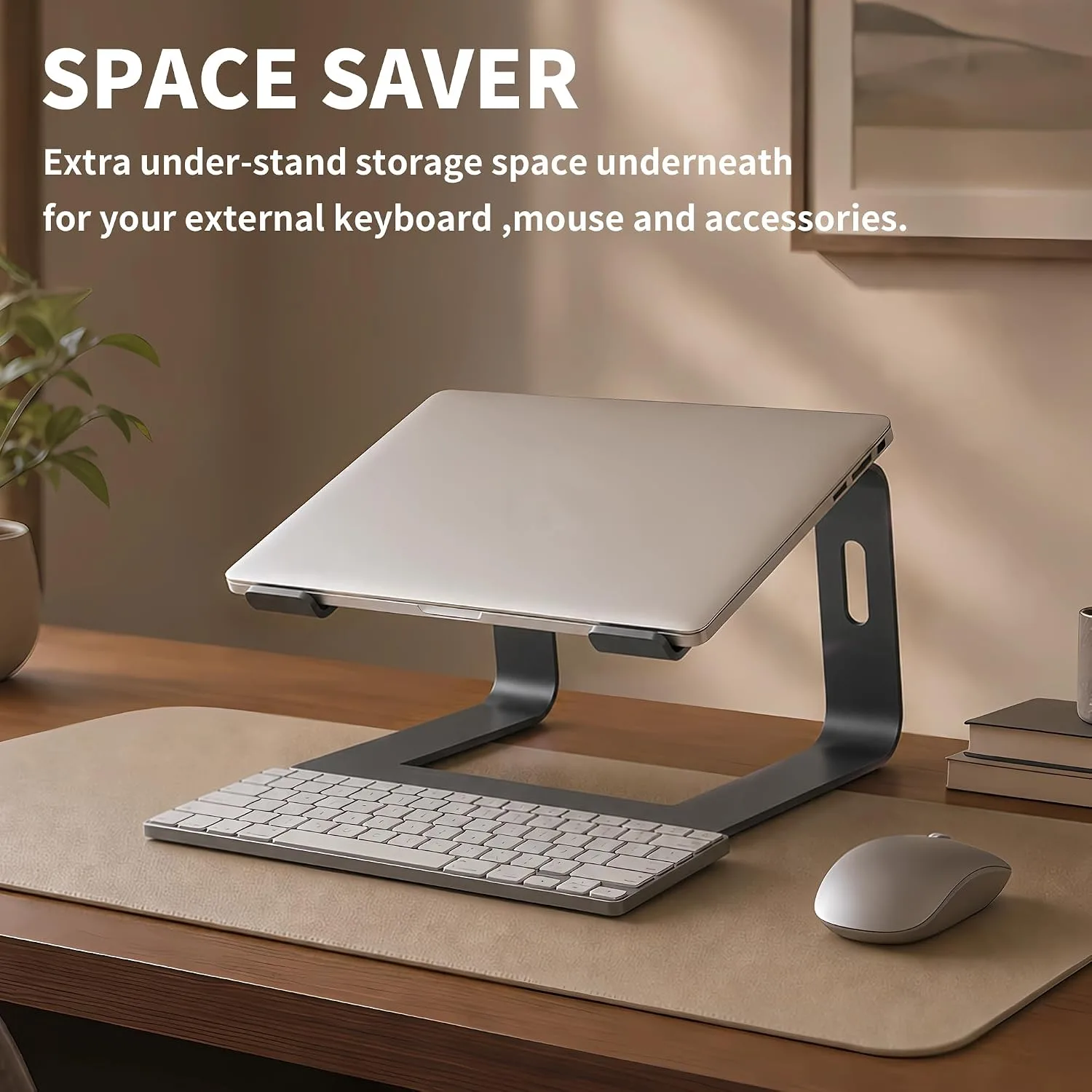 Orionstar Ergonomic Laptop Stand, Aluminum Riser, 10-15.6",Black