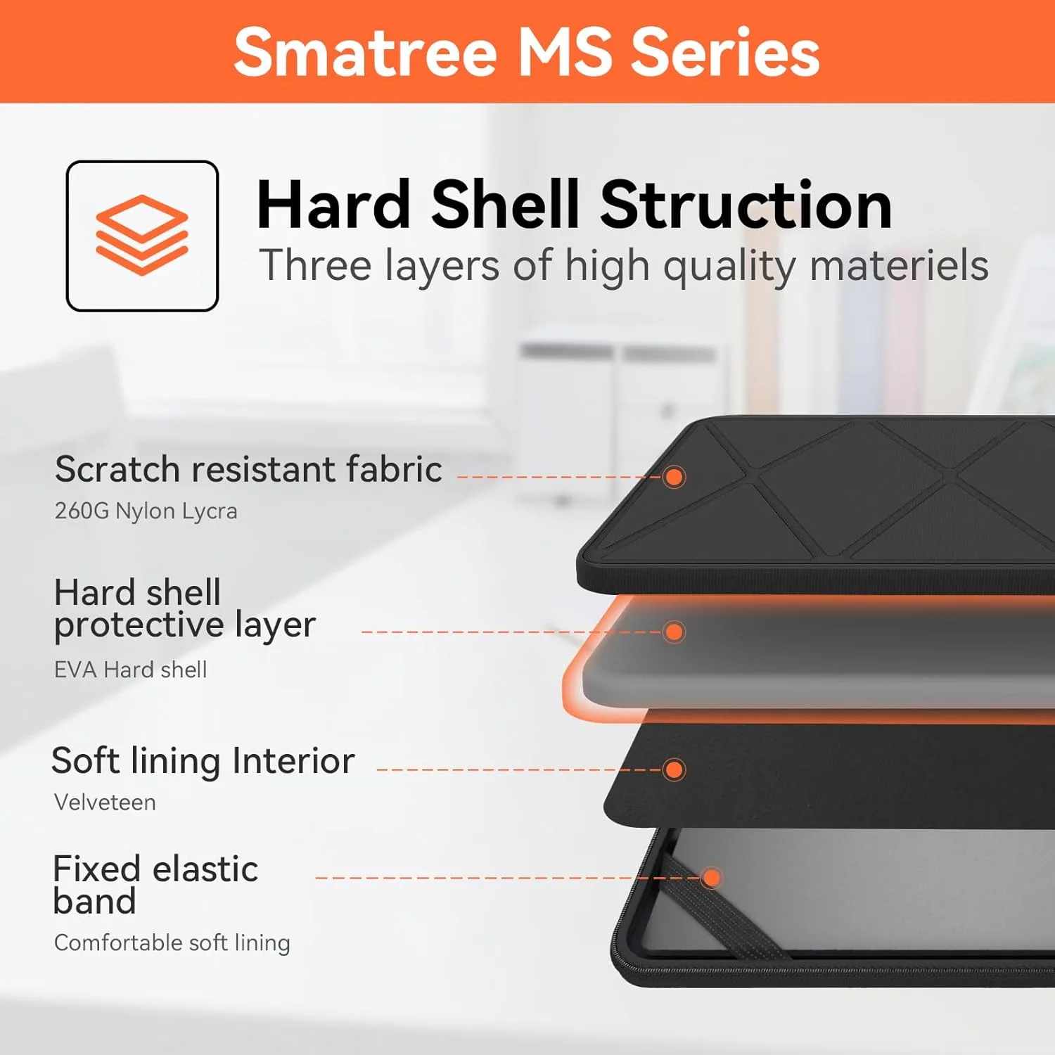 Smatree MS89 Hard Sleeve with Stand for 16 inch LG gram Pro 2 in 1 16T90SP